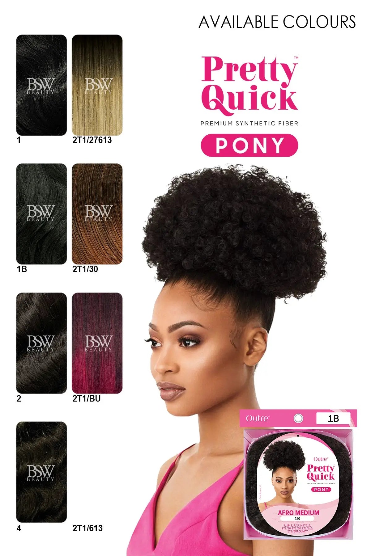 OUTRE PRETTY QUICK PONYTAIL AFRO MEDIUM - Main Image