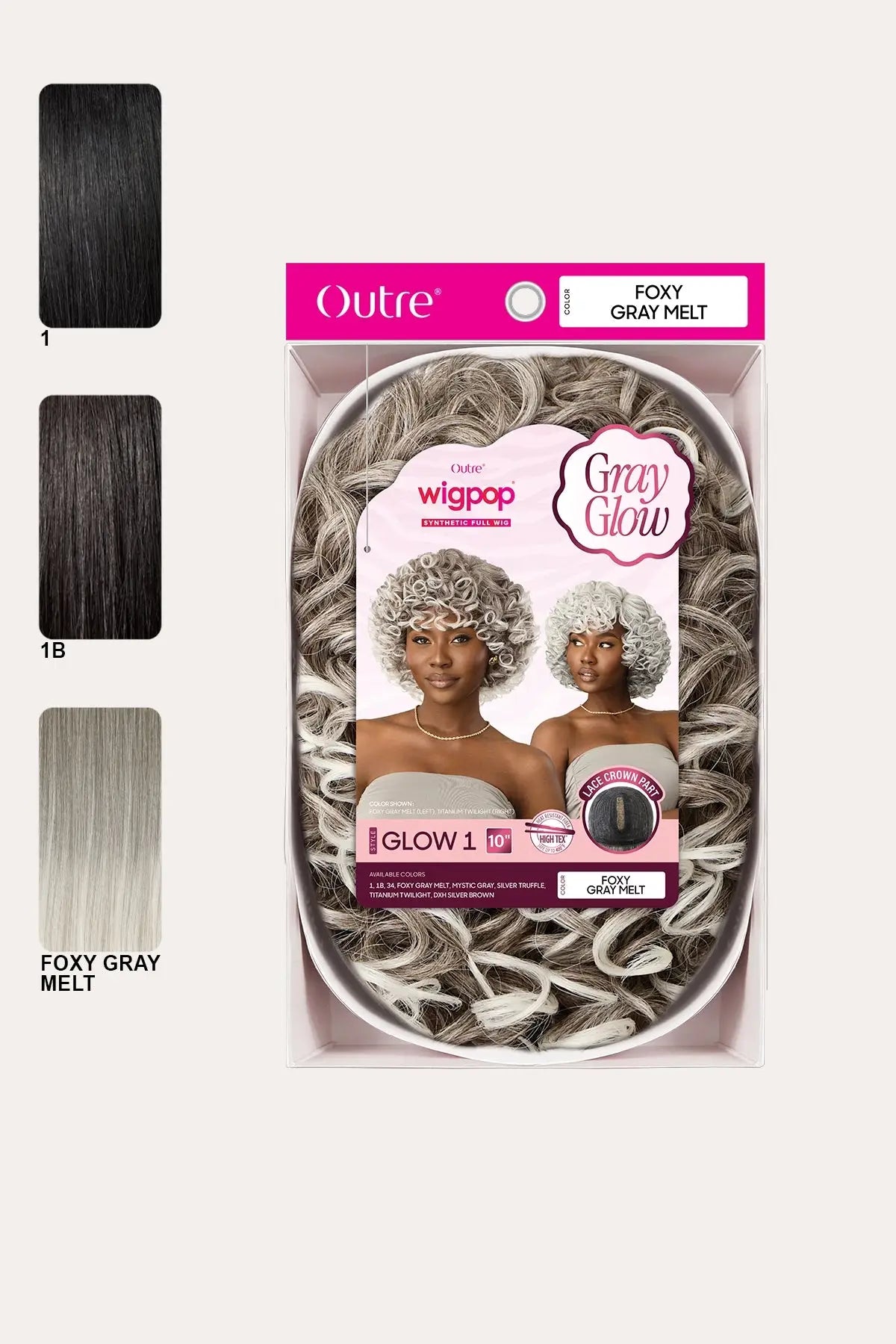 OUTRE WIG POP GRAY GLOW FULL WIG - GLOW 1 OUTRE