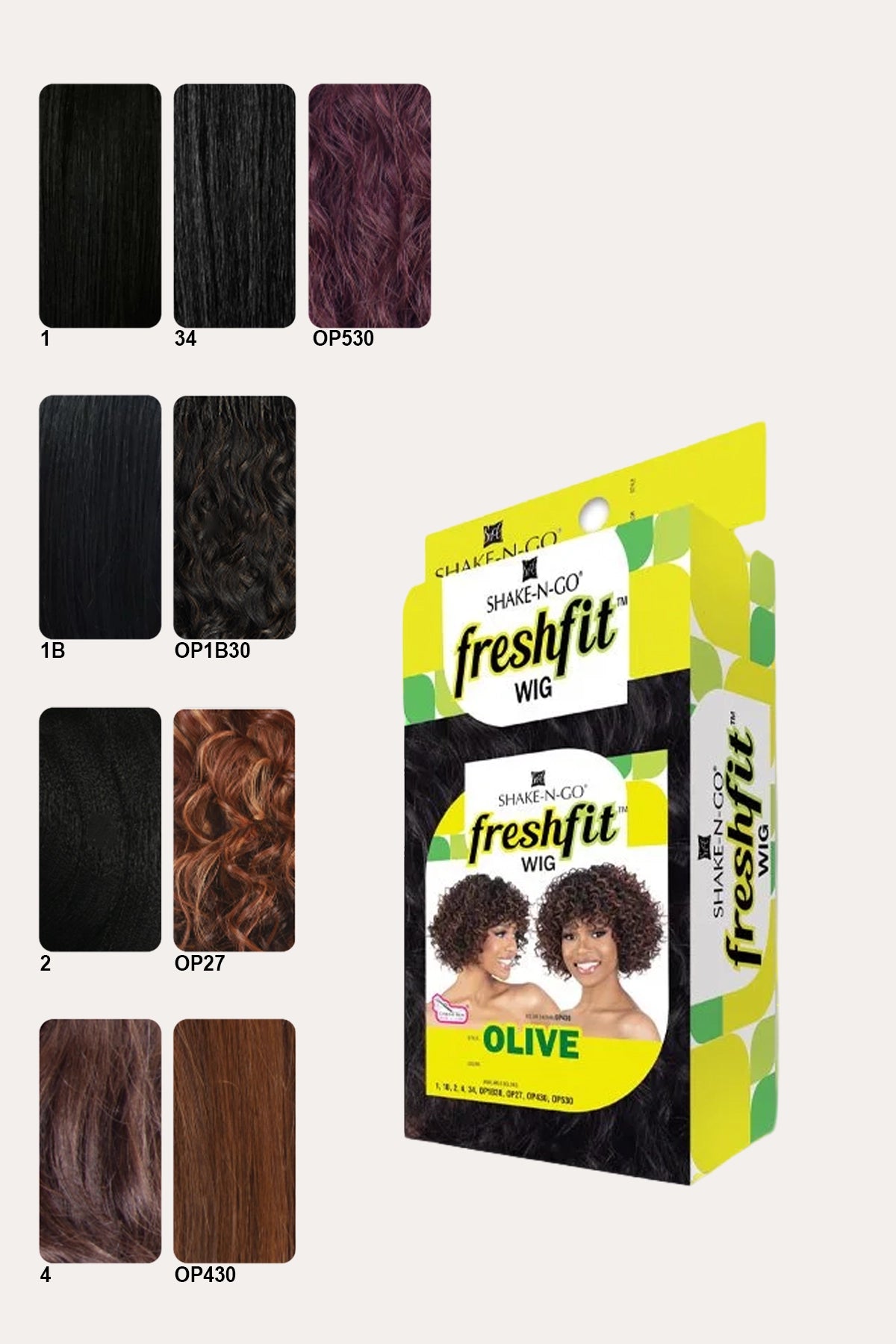 SHAKE N GO FRESHFIT FULL CAP WIG - OLIVE