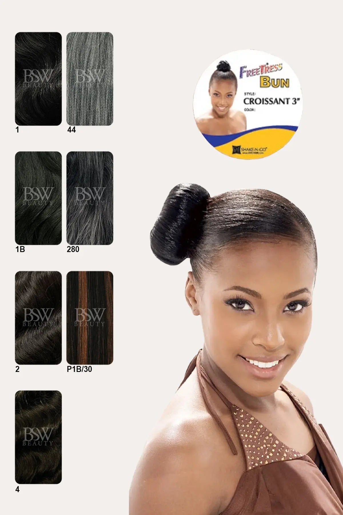 SHAKE N GO FREETRESS EQUAL BUN & BANG 2PCS - SWIRL BUN BANG