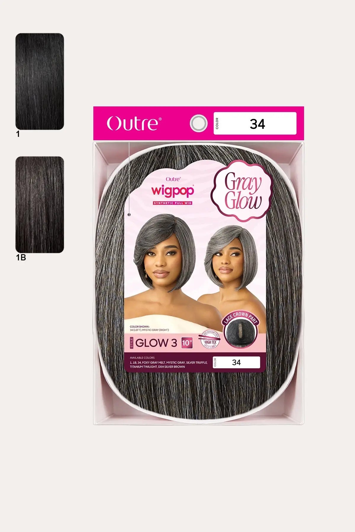 OUTRE WIG POP GRAY GLOW FULL WIG - GLOW 3 OUTRE