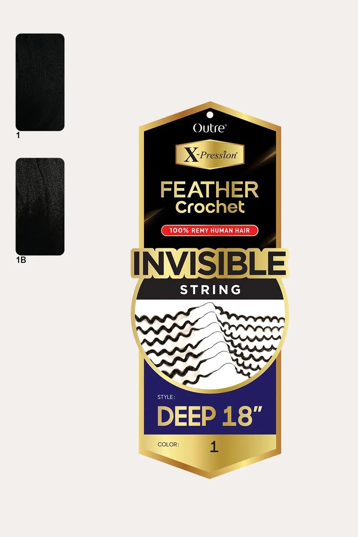 OUTRE X-PRESSION HUMAN HAIR FEATHER CROCHET - DEEP 18 OUTRE