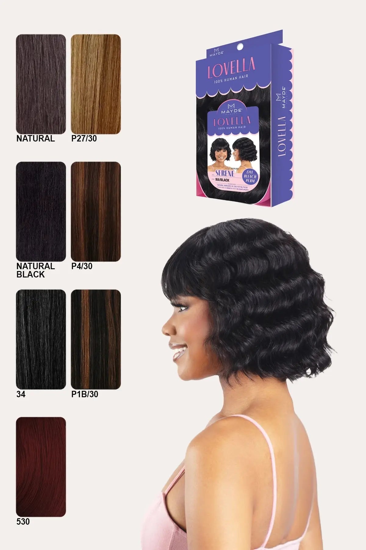 MAYDE LOVELLA 100% HUMAN HAIR WIG - VELOUR MAYDE