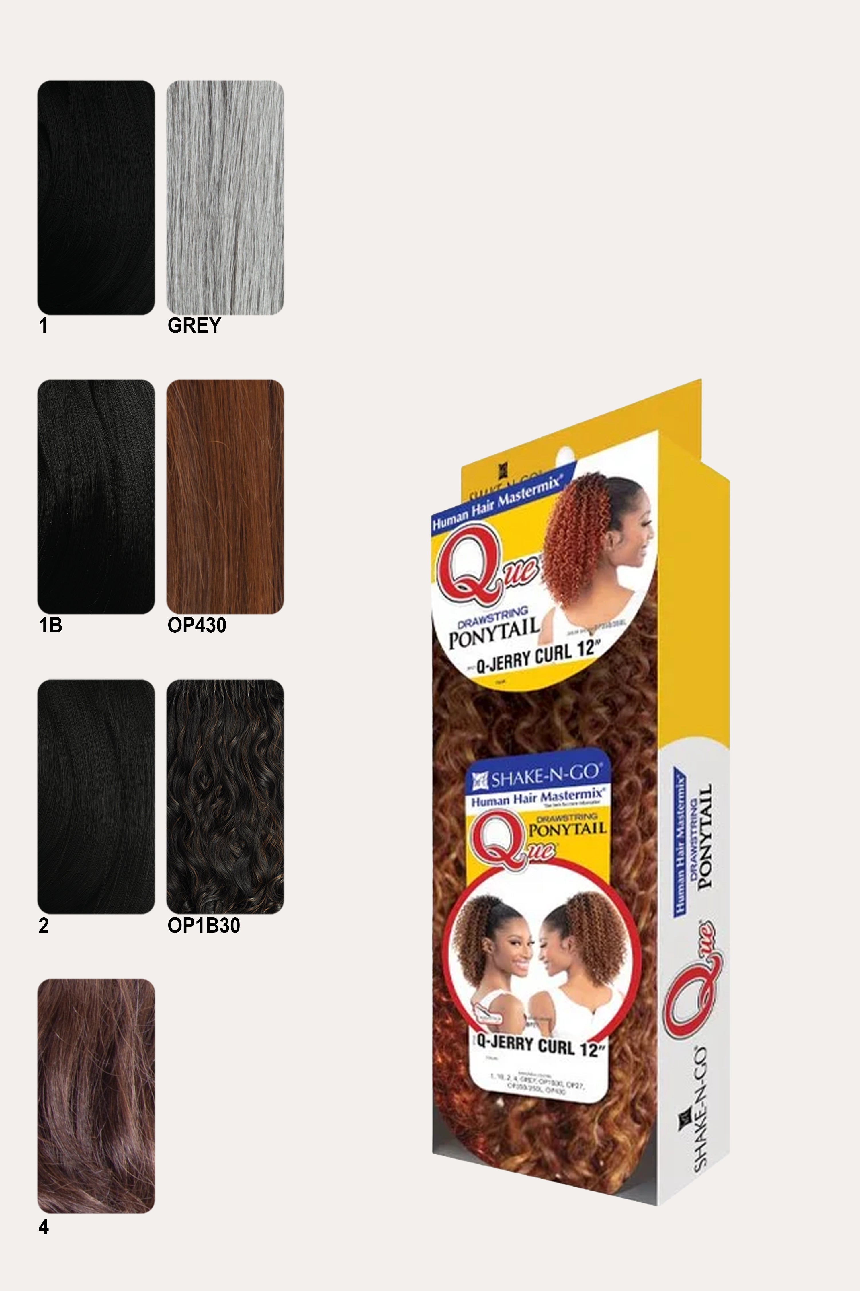 SHAKE N GO QUE PONYTAIL - JERRY CURL 12"