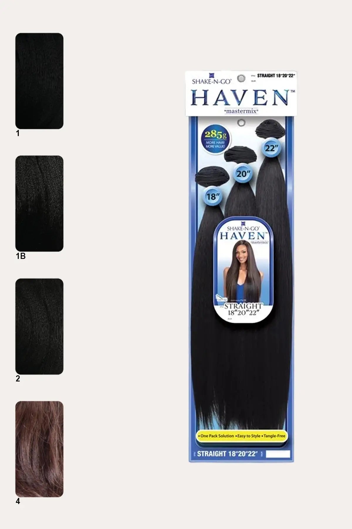 SHAKE N GO ORGANIQUE HAVEN WEAVE - STRAIGHT 3PCS 18"20"22" SHAKE N GO