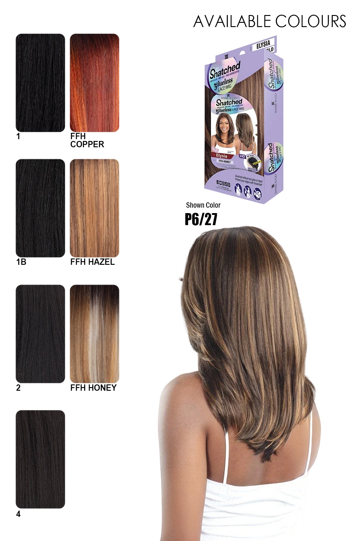 SHAKE N GO SNATCHED GLUELESS LACE FRONT WIG - ELYSIA