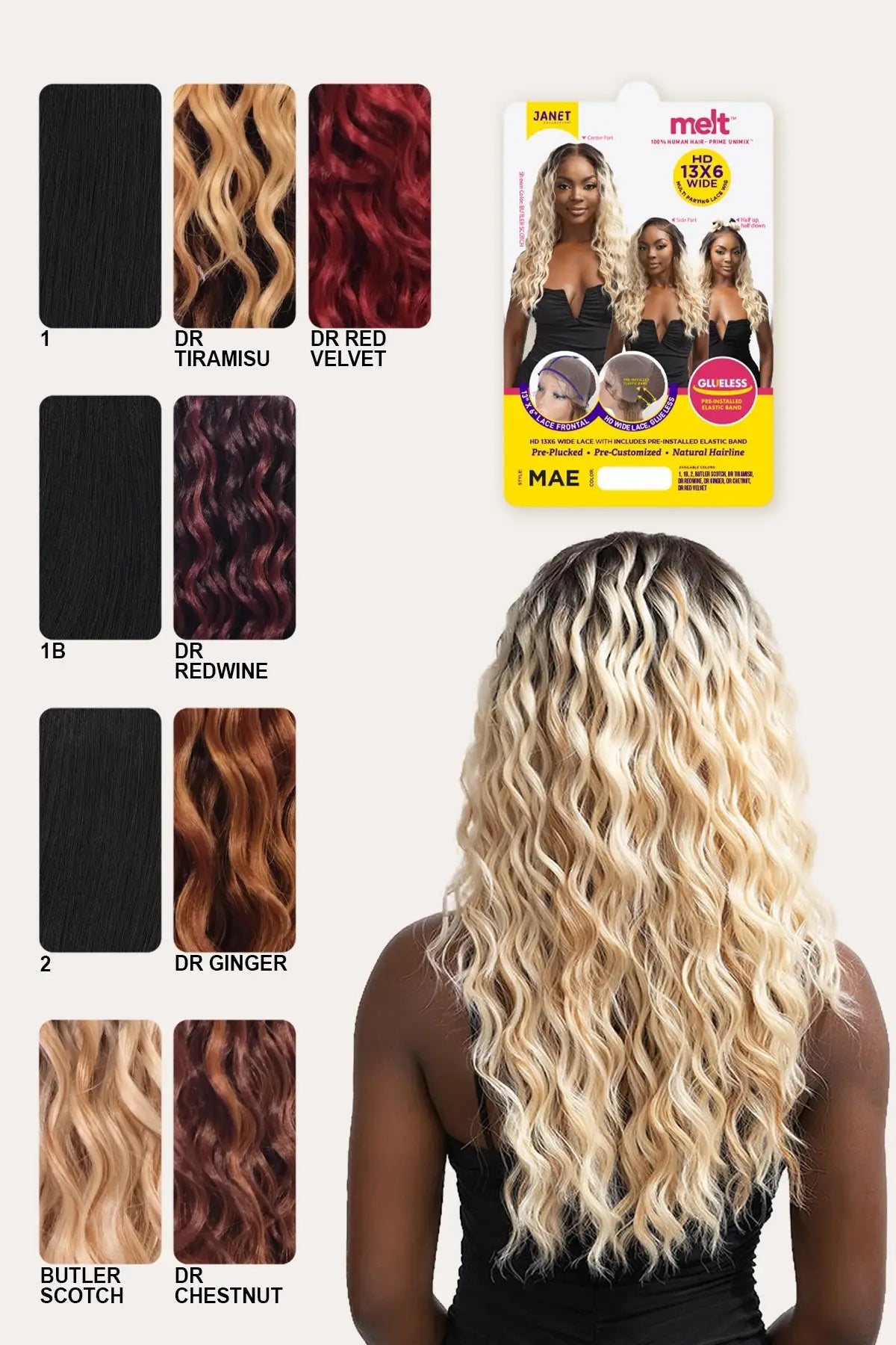 JANET MELT HD 13X6 LACE WIG - MAE