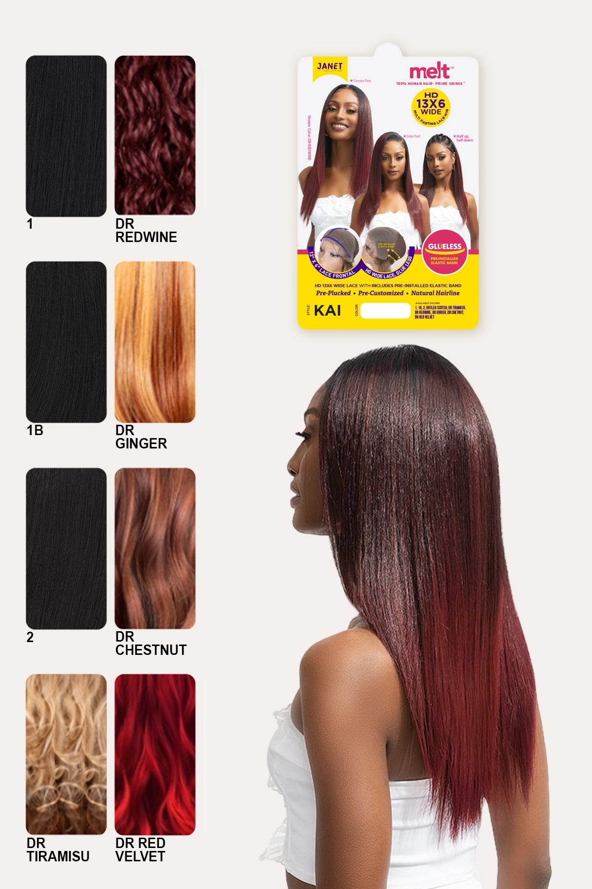 JANET MELT HD 13X6 LACE WIG - KAI