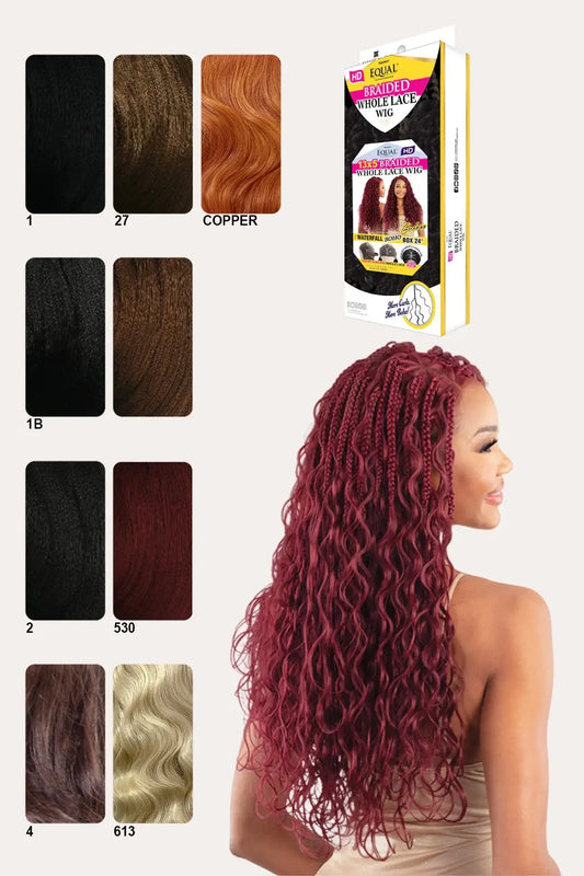 SHAKE N GO BRAIDED WHOLE HD LACE WIG - WATERFALL BOHO BOX 24" SHAKE N GO