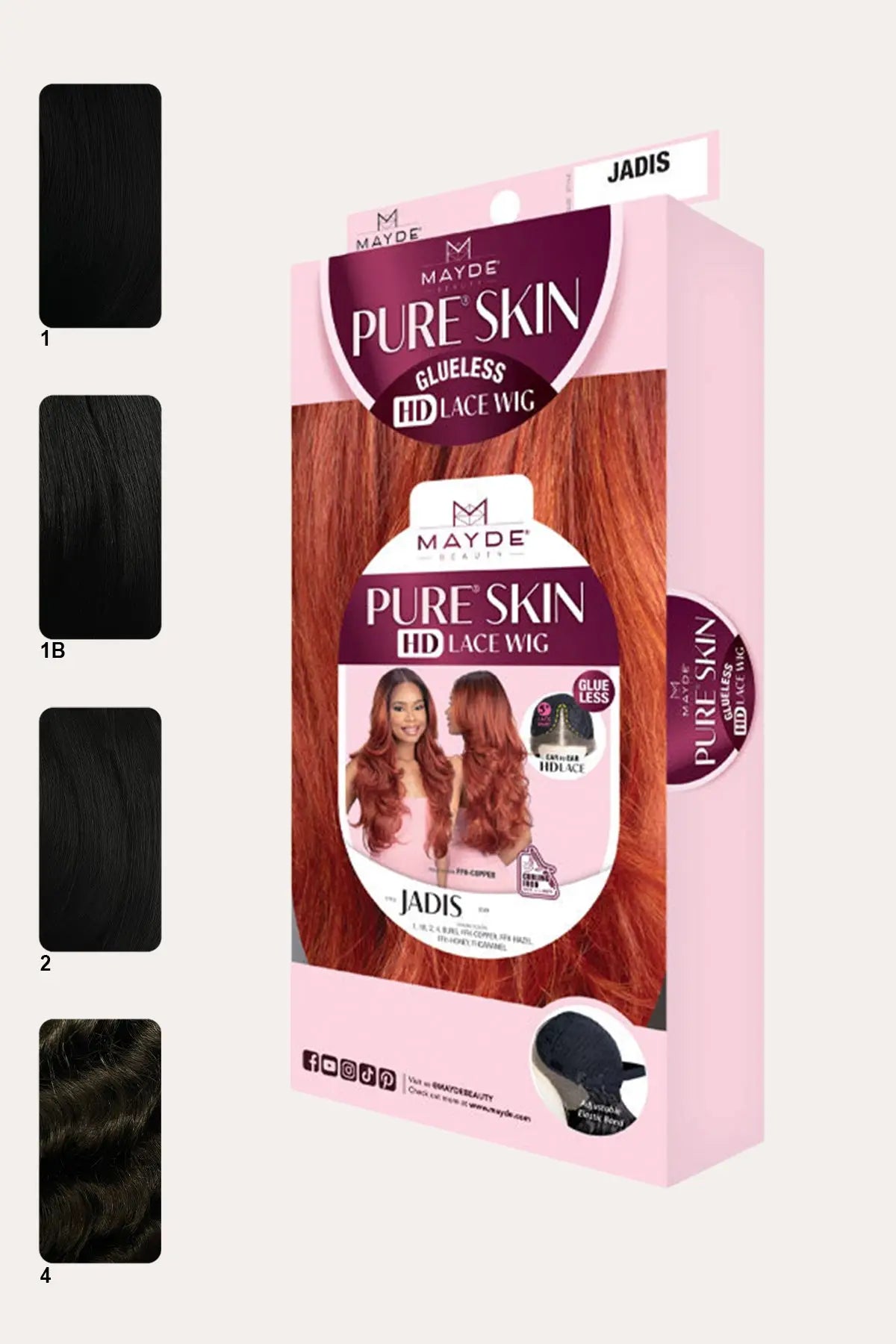 MAYDE PURE SKIN GLUELESS WIG HD DEEP LACE FRONT - JADIS MAYDE