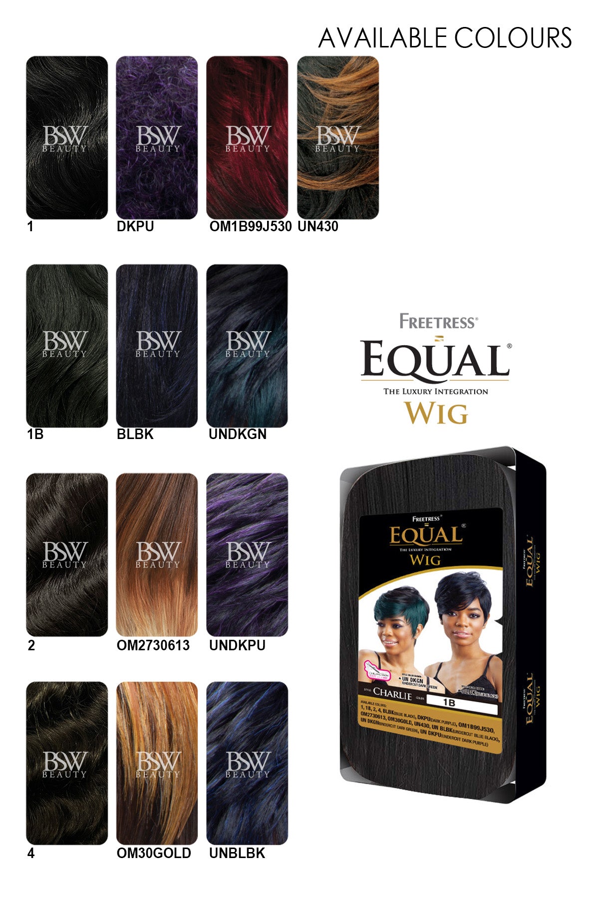 SHAKE N GO EQUAL WIG - CHARLIE - BSW BEAUTY CANADA