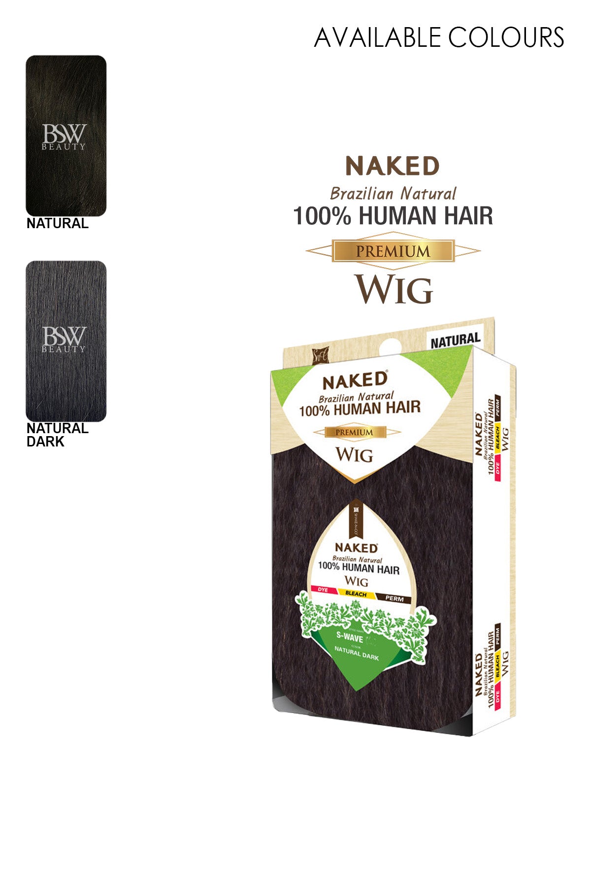 SHAKE N GO NAKED BRAZILIAN 100% HUMAN HAIR PREMIUM WIG - S-WAVE (S) - BSW BEAUTY CANADA