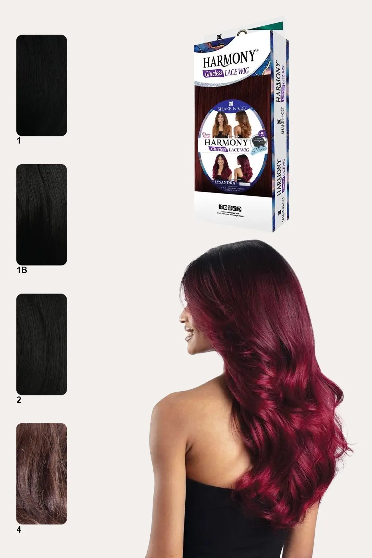SHAKE N GO HARMONY GLUELESS LACE WIG - LYSANDRA