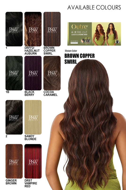 OUTRE 6X5 PRE-CUT LACE CLOSURE WIG - LOOSE BODY 26" - BSW BEAUTY CANADA