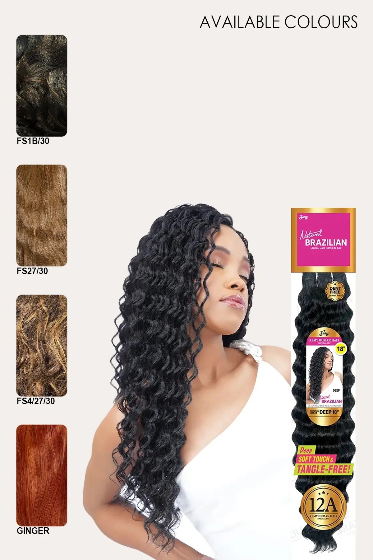 ZURY NATURAL BRAZILIAN HUMAN HAIR MIX WEAVE - DEEP 24" (SINGLE PACK) - BSW BEAUTY CANADA