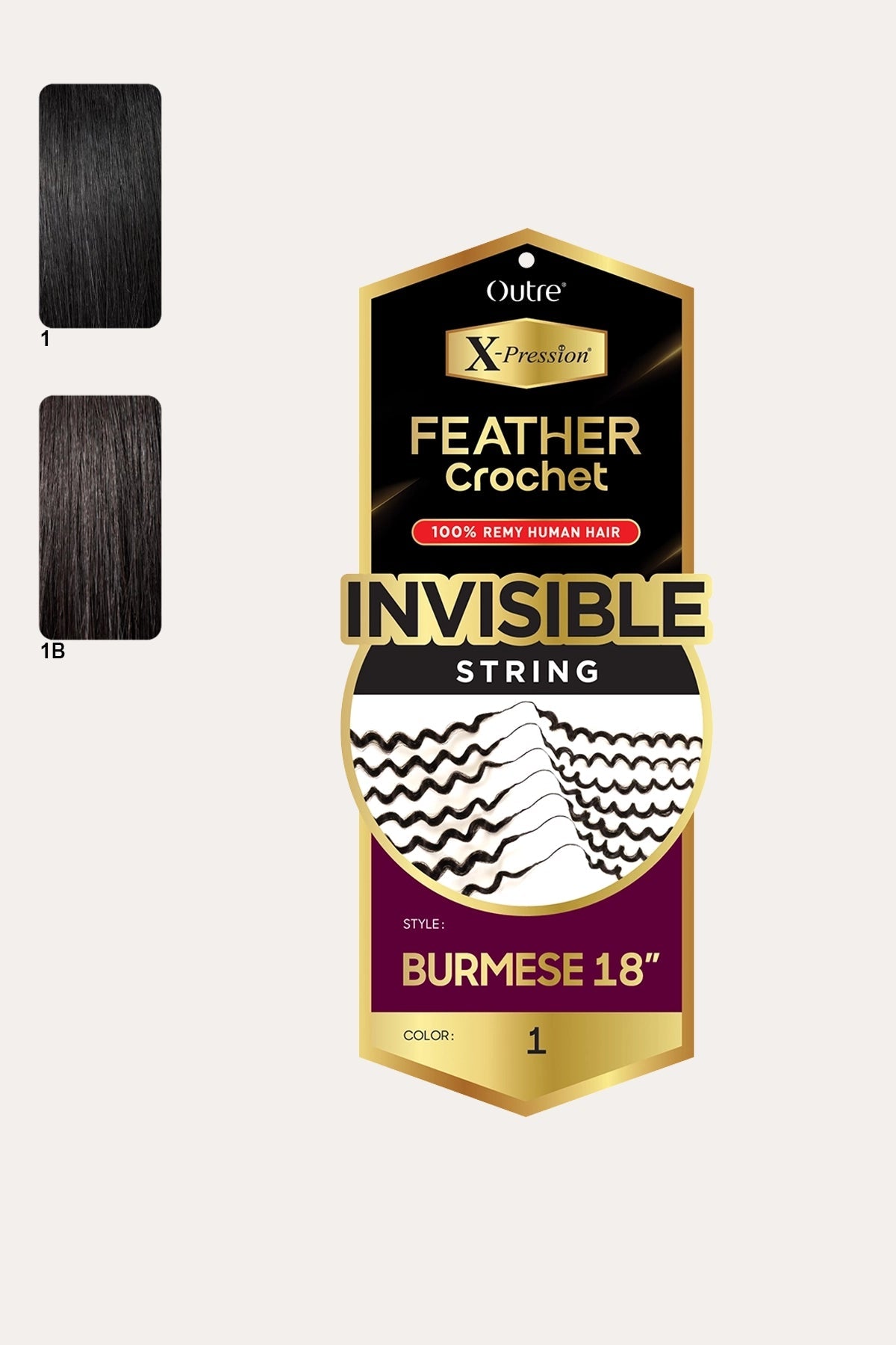 [완료] OUTRE X-PRESSION HUMAN HAIR FEATHER CROCHET - WATER 18 OUTRE