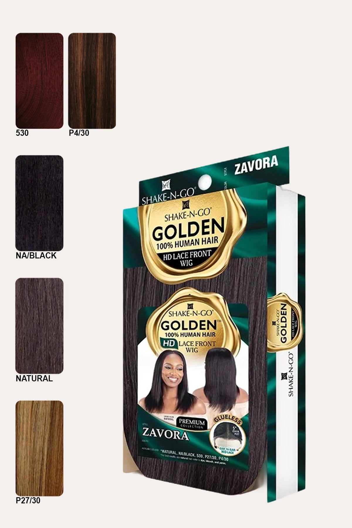 SHAKE N GO GOLDEN 100% HUMAN HAIR HD LACE FRONT WIG - ZAVORA
