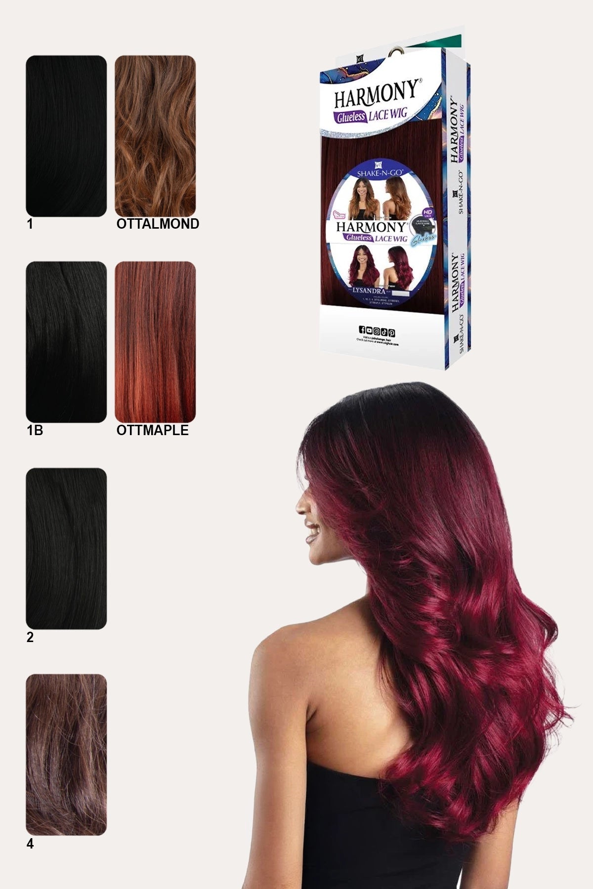 [완료] SHAKE N GO HARMONY GLUELESS LACE WIG - LYSANDRA SHAKE N GO
