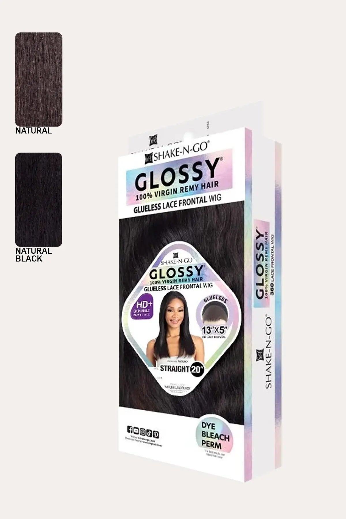 SHAKE N GO GLOSSY GLUELESS HD LACE FRONTAL WIG - STRAIGHT 20" SHAKE N GO