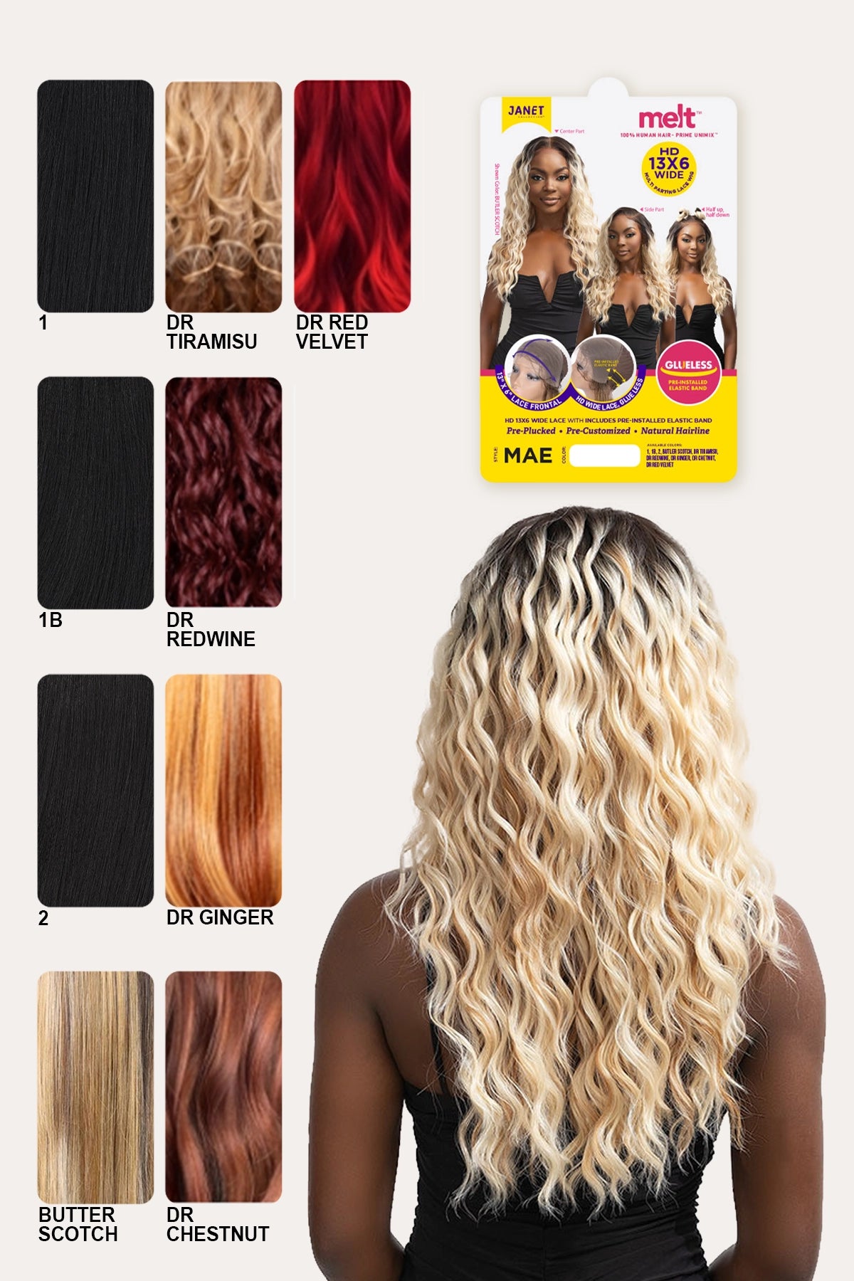 JANET MELT HD 13X6 LACE WIG - MAE
