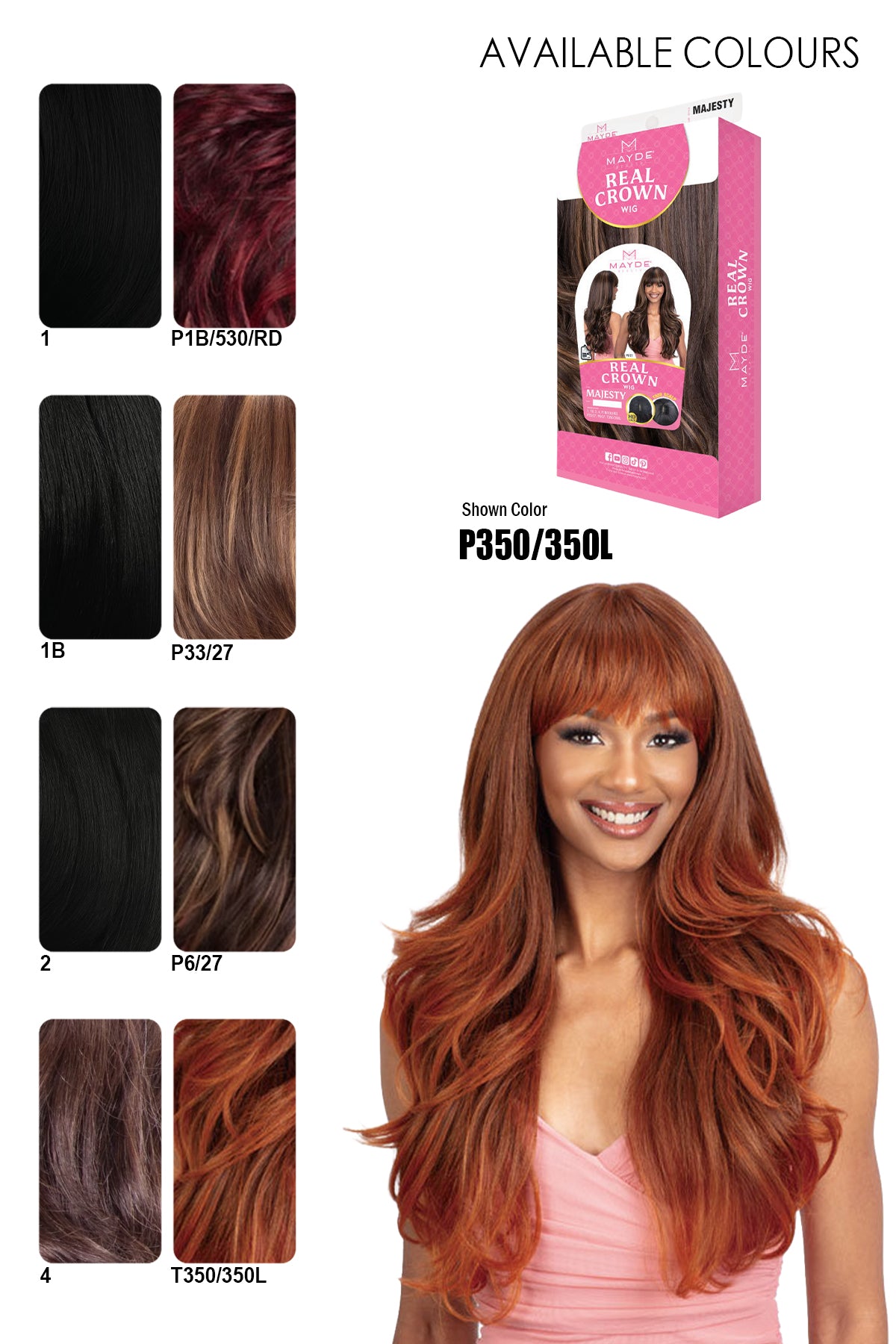 MAYDE REAL CROWN WIG - MAJESTY