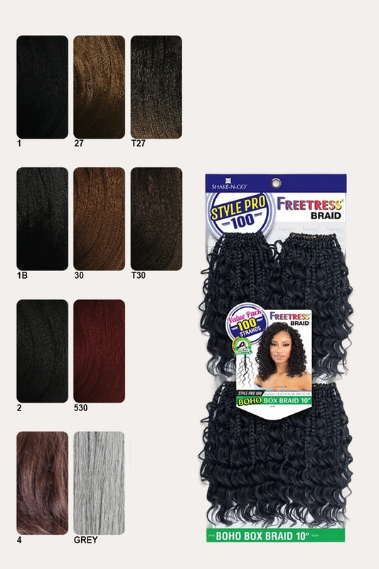 SHAKE N GO FREETRESS STYLE PRO 100 - BOHO BOX BRAID 10" SHAKE N GO