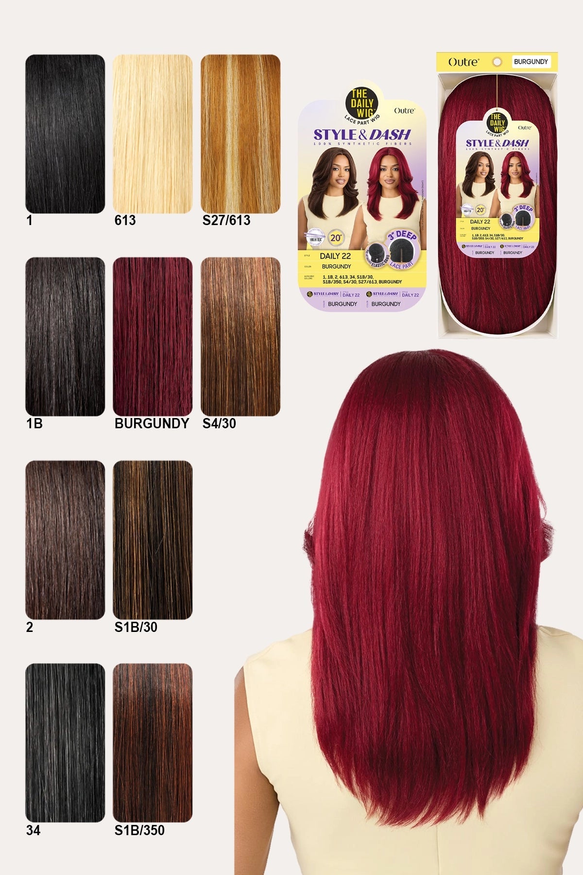 OUTRE THE DAILY WIG STYLE & DASH LACE PART WIG – DAILY 22 OUTRE