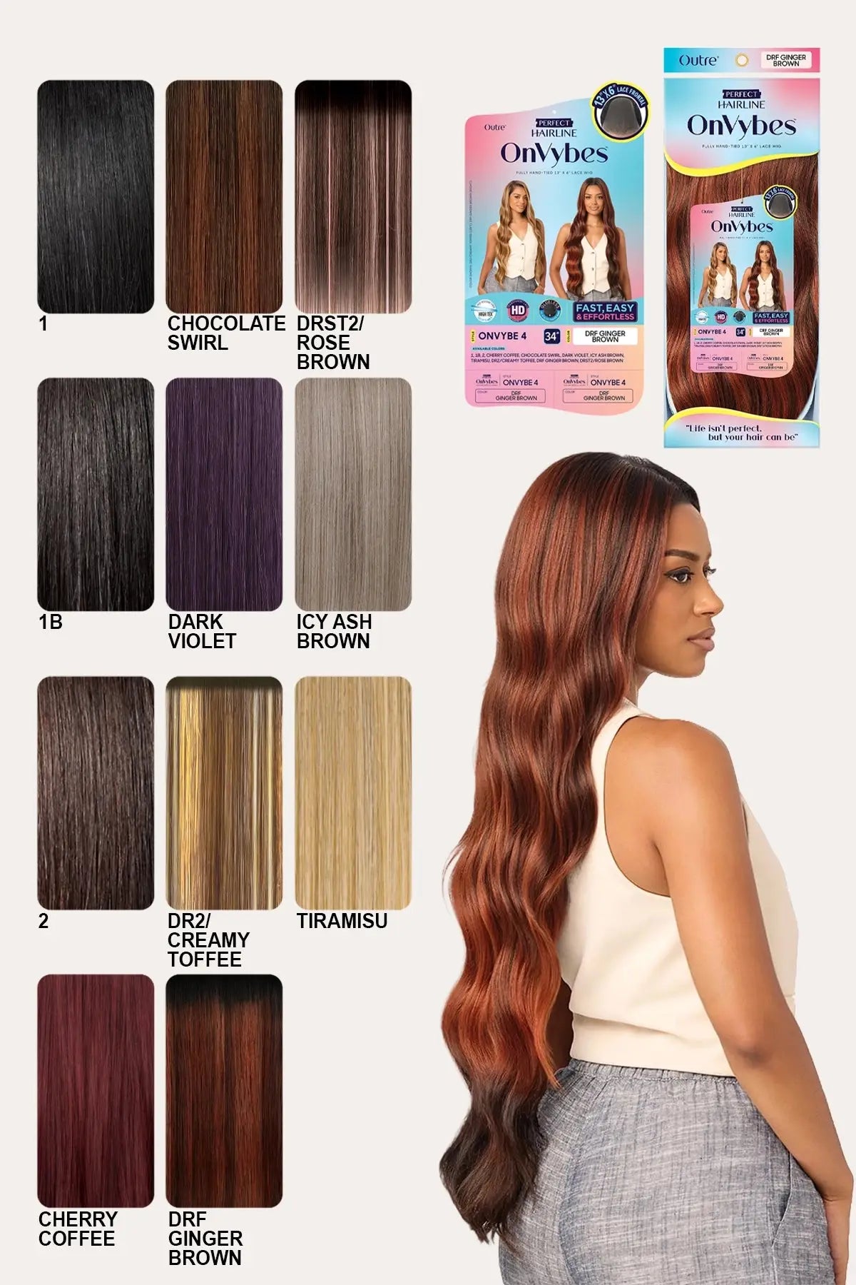 OUTRE PERFECT HAIRLINE 13X6 HD LACE FRONTAL WIG - ONVYBE 4 OUTRE