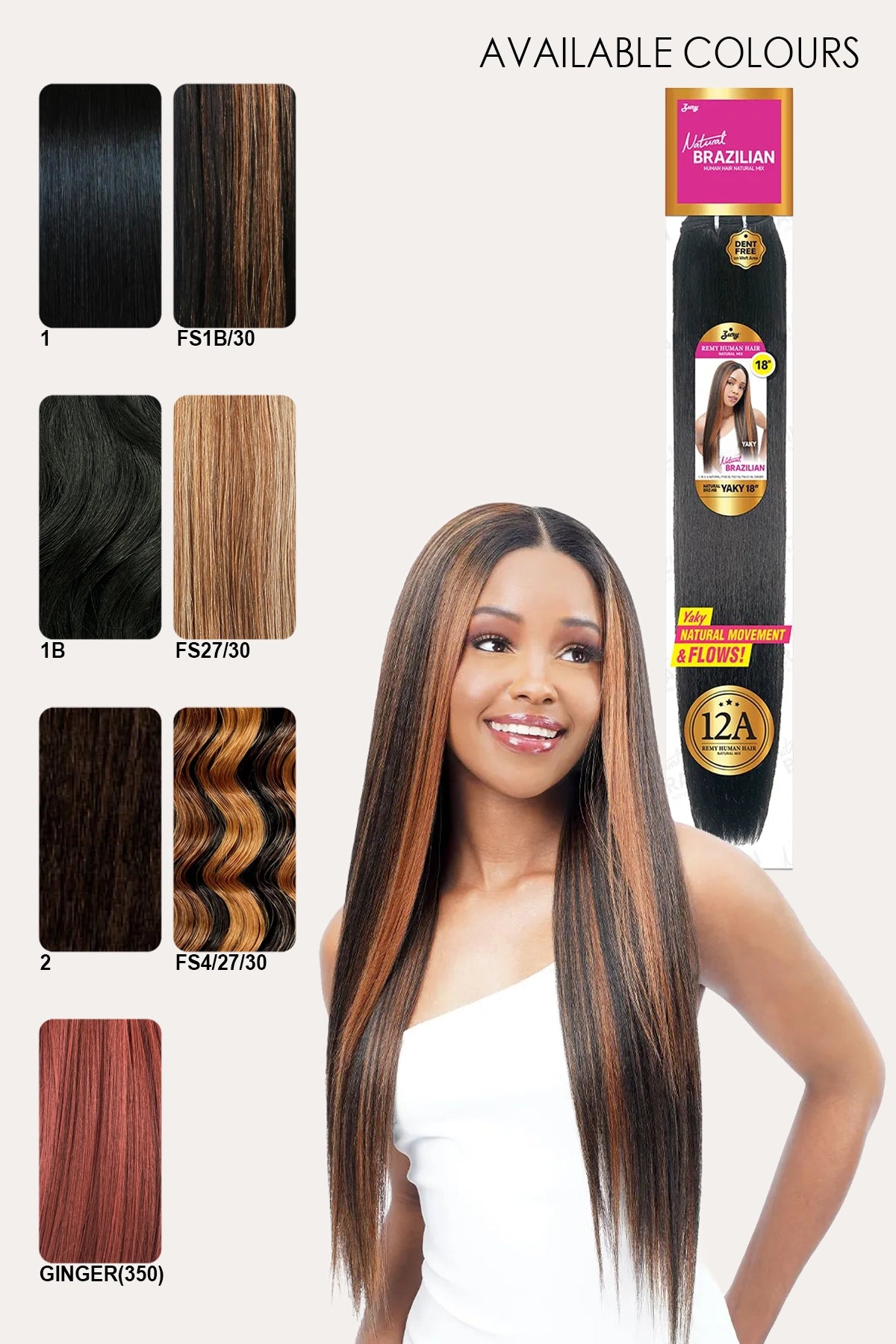 ZURY NATURAL BRIZILIAN YAKY 18