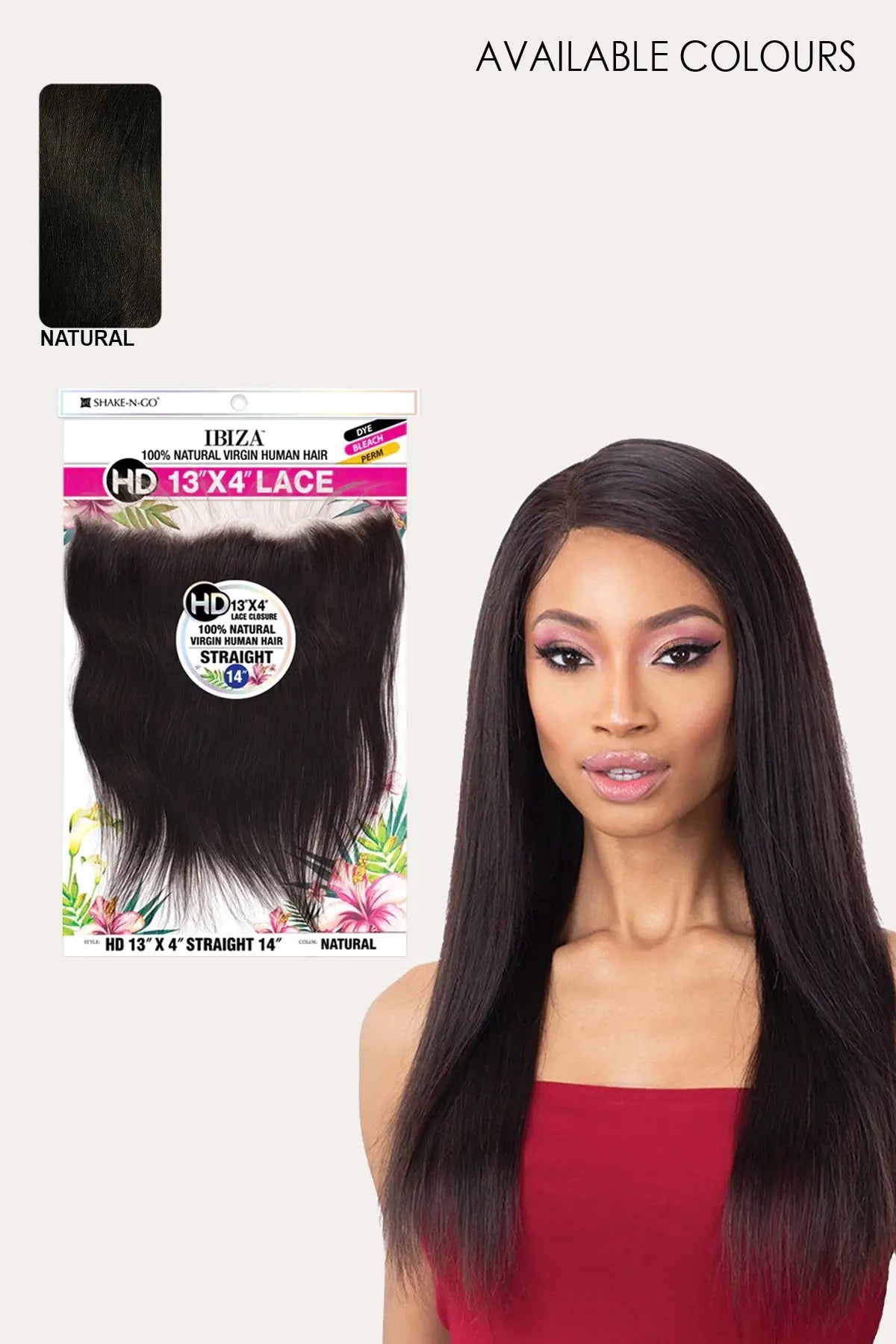 SHAKE N GO IBIZA 13 x 4" HD LACAGE FRONTAL LISSE