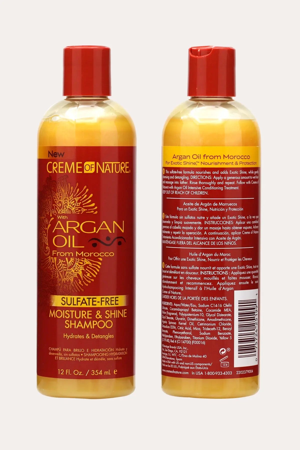 CREME OF NATURE SHAMPOOING HYDRATANT ET BRILLANCE À L'HUILE D'ARGAN