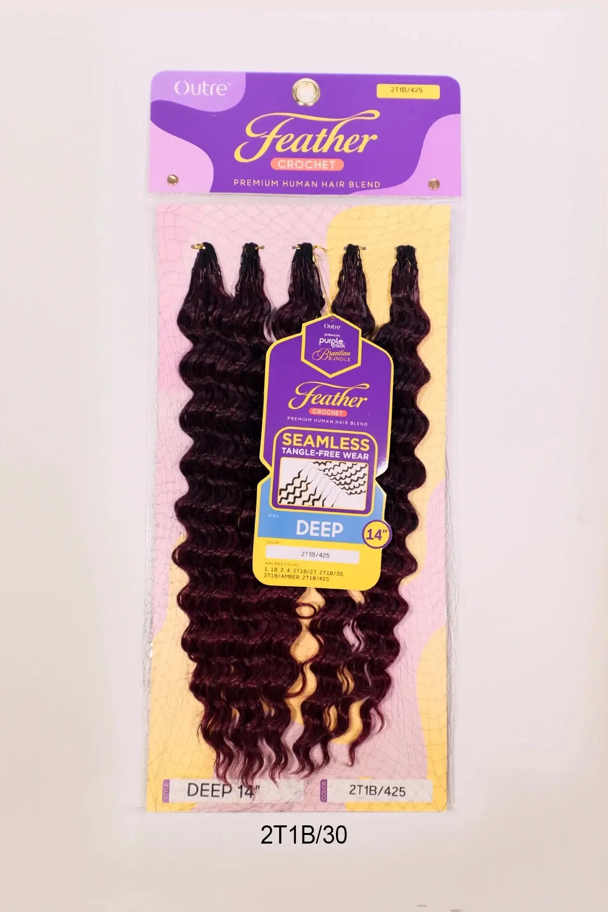 OUTRE PURPLE PACK-BRAZILIAN FEATHER DEEP 14