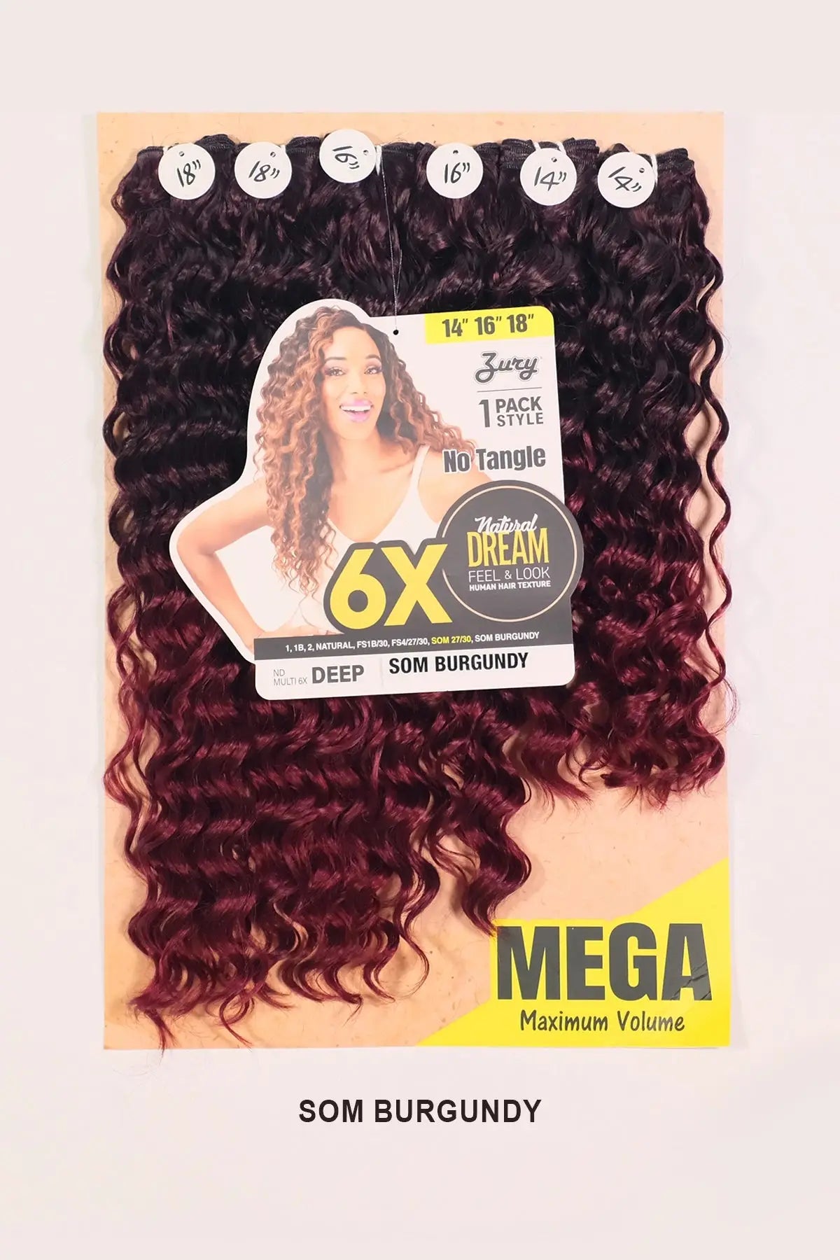 ZURY NATURAL DREAM HAIR WEAVE 6X - DEEP 101214