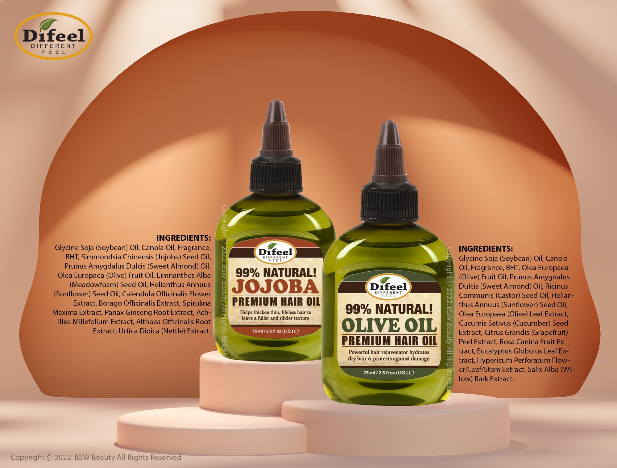 DIFEEL 99% NATURAL PREMIUM HAIR OIL 7.7oz - BSW BEAUTY CANADA