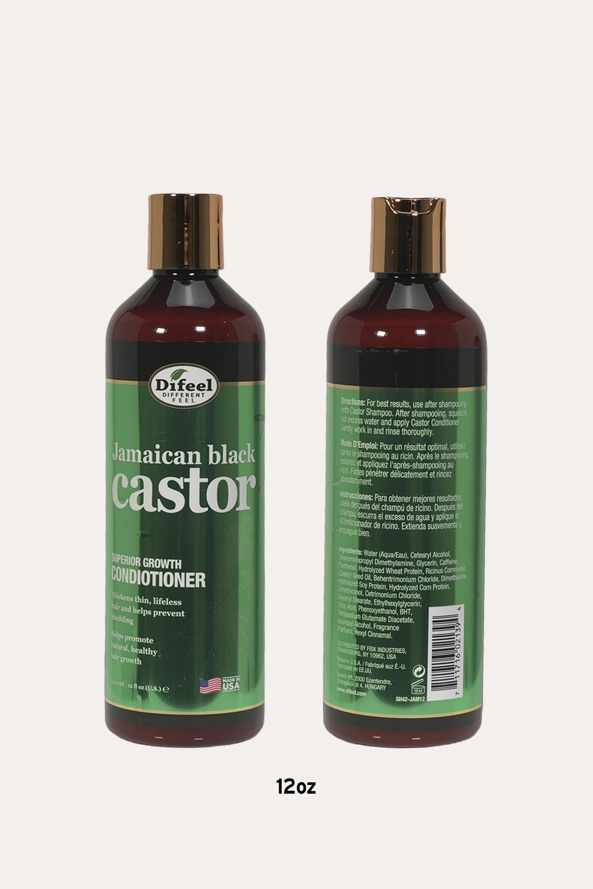 !APRÈS-SHAMPOOING JAMAICAN BLACK CASTOR STIMULATEUR DE CROISSANCE DIFEEL SUPÉRIEUR 12oz