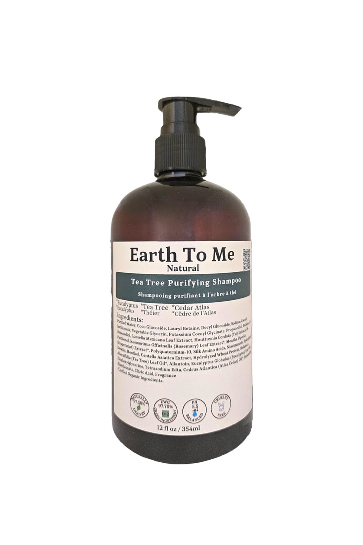 EARTH TO ME TEA TREE PURIFYING SHAMPOO 12oz - BSW BEAUTY CANADA