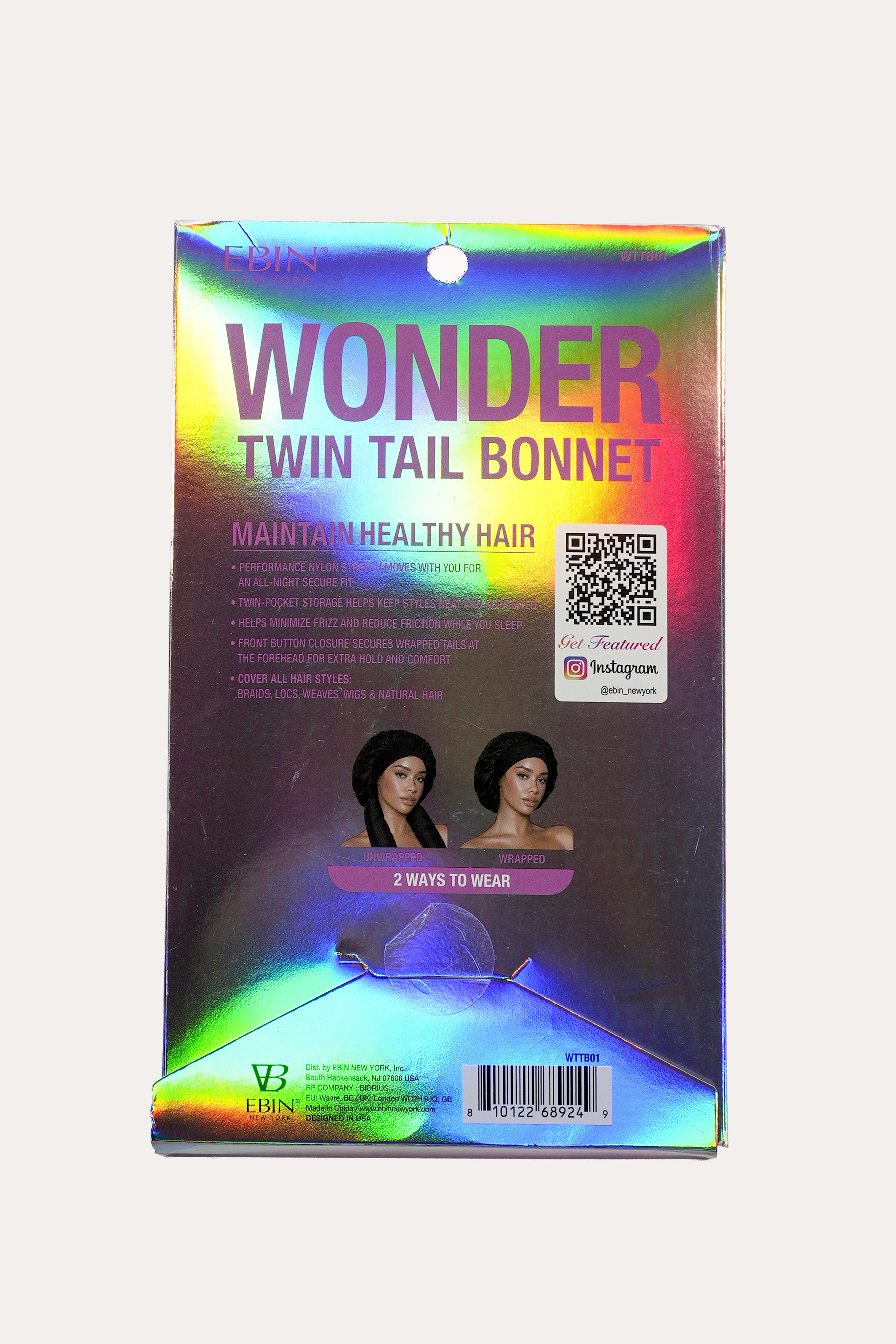 EBIN WONDER TWIN TAIL BONNET