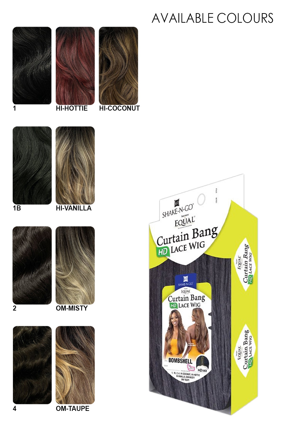 SHAKE N GO EQUAL CURTAIN BANG HD LACE WIG - BOMBSHELL - BSW BEAUTY CANADA