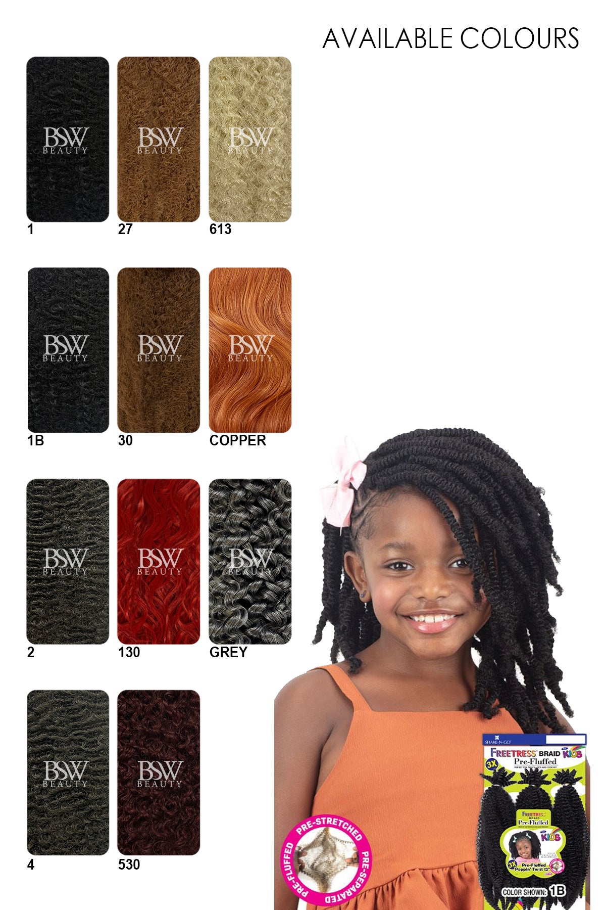 SHAKE N GO FREETRESS BRAID 3X PRE-FLUFFED POPPIN' TWIST 12" - BSW BEAUTY CANADA