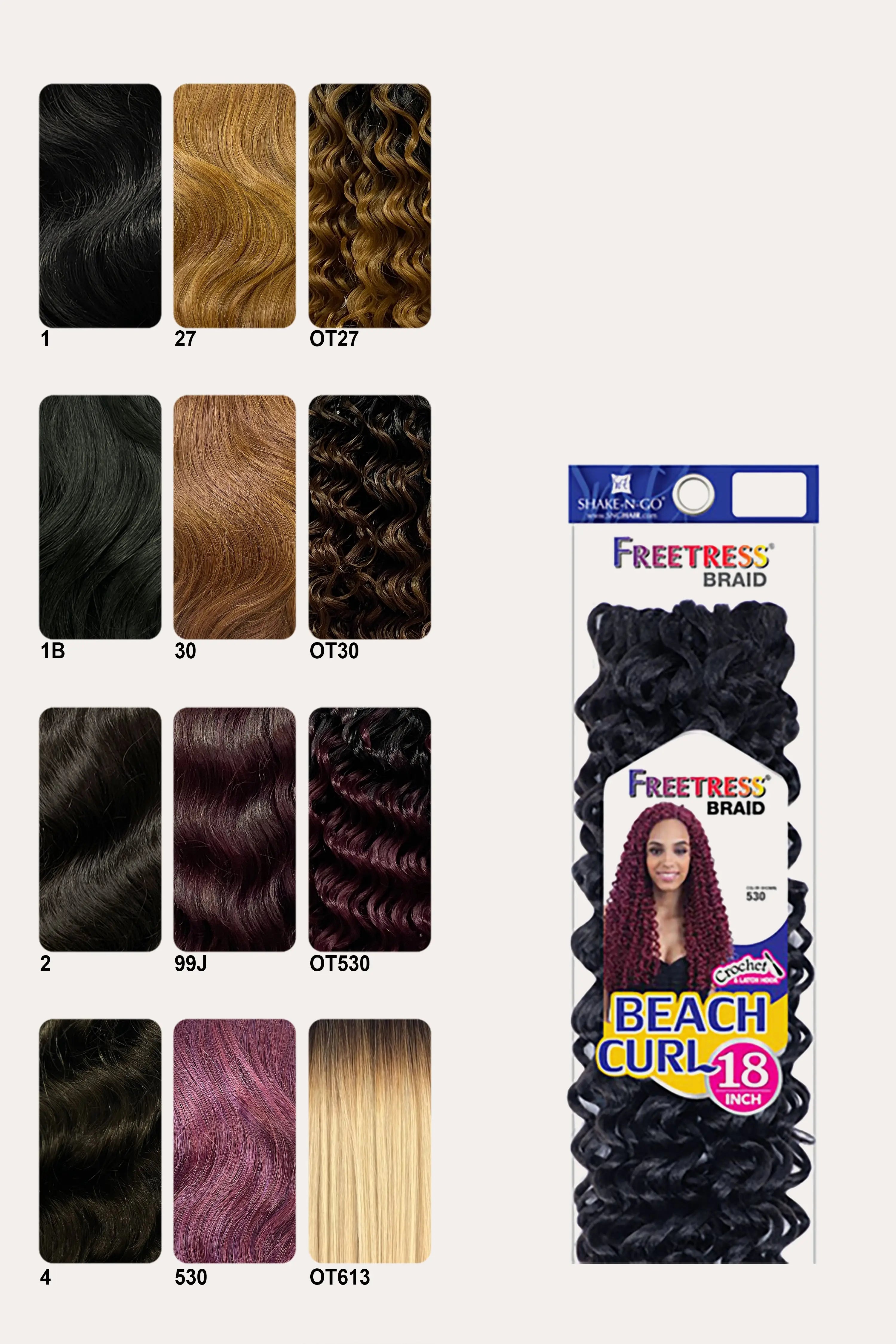 SHAKE N GO FREETRESS TRESSE BEACH CURL 18"