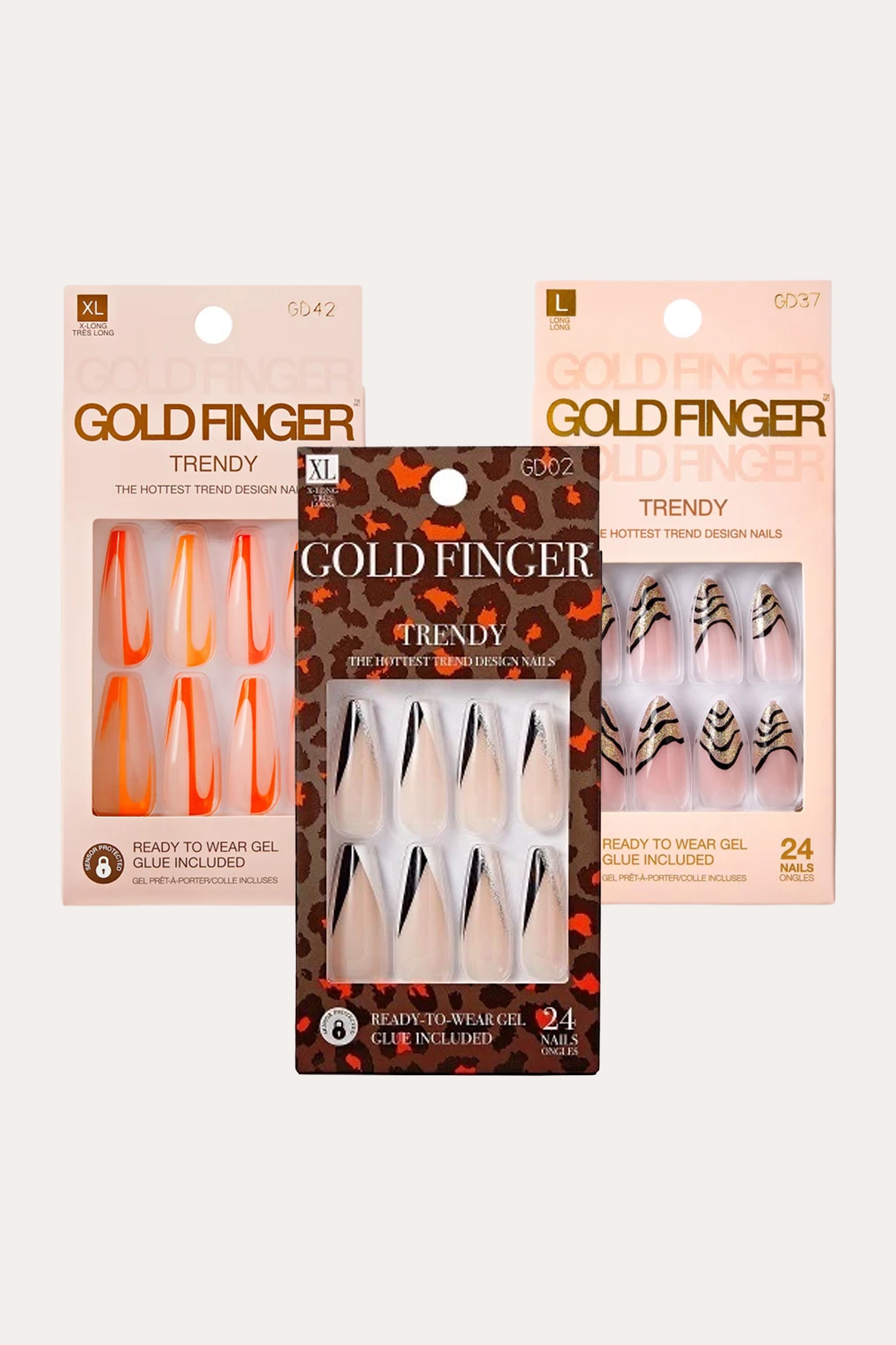 GOLD FINGER TRENDY NAILS