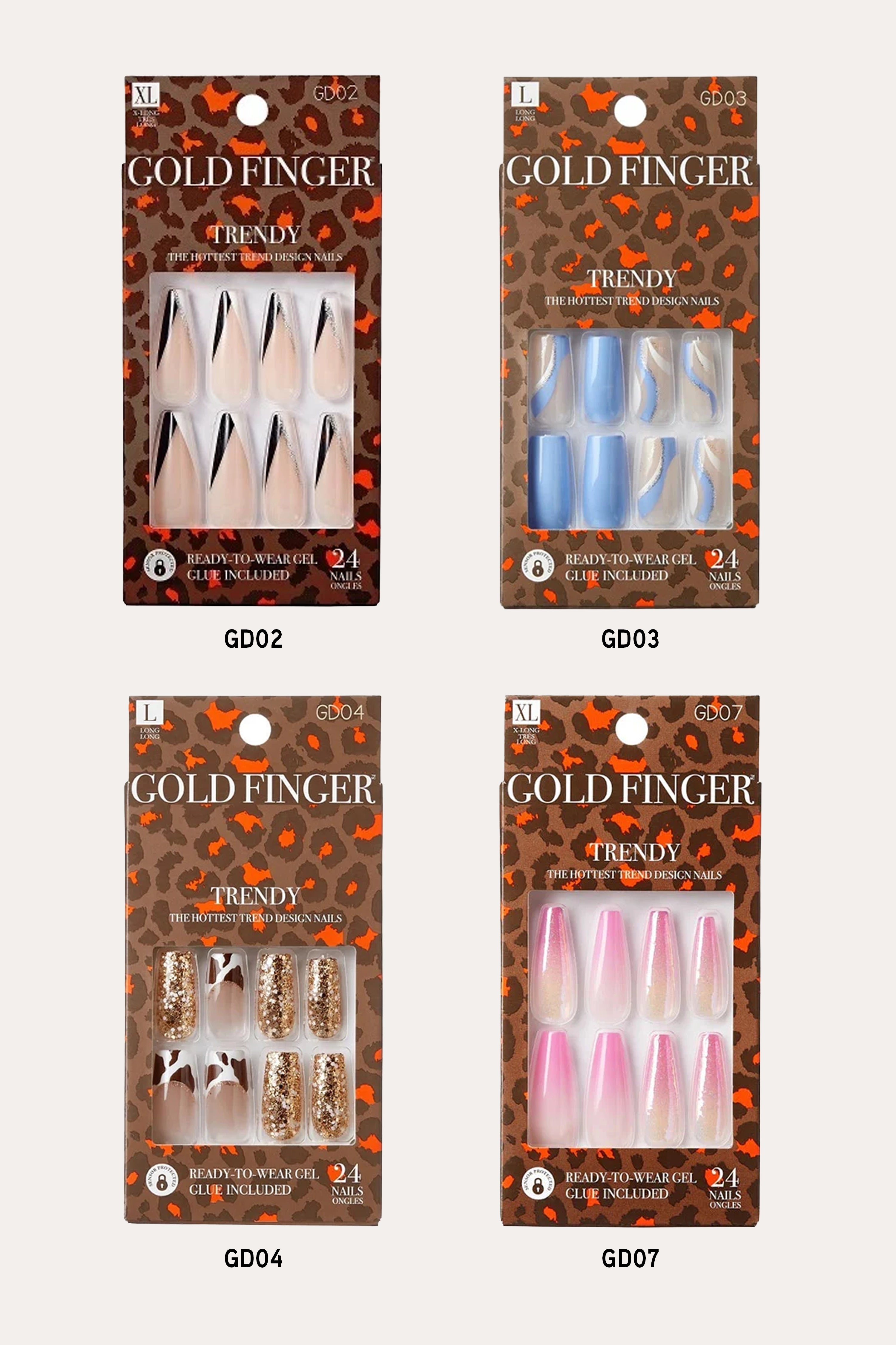 GOLD FINGER TRENDY NAILS