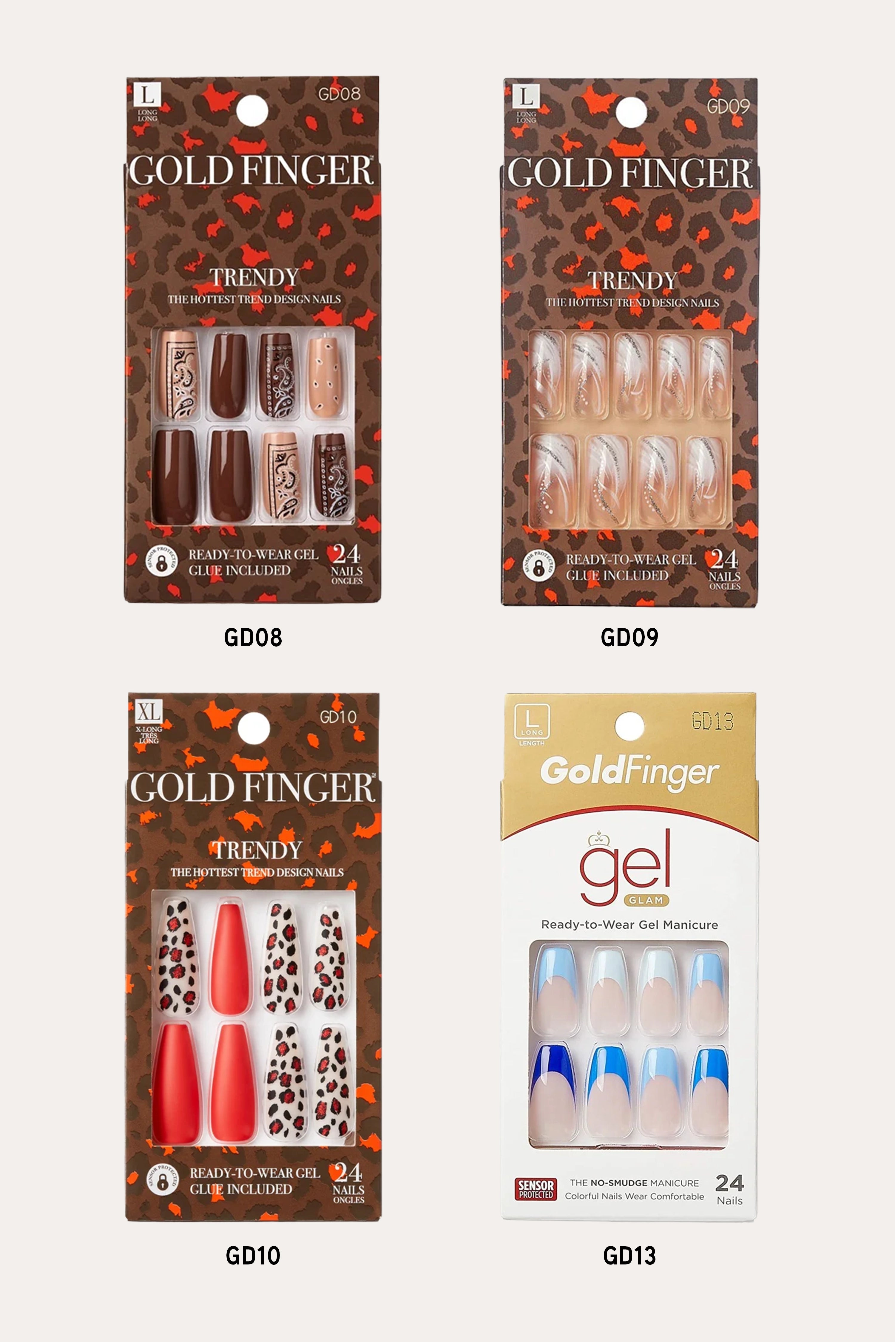 GOLD FINGER TRENDY NAILS