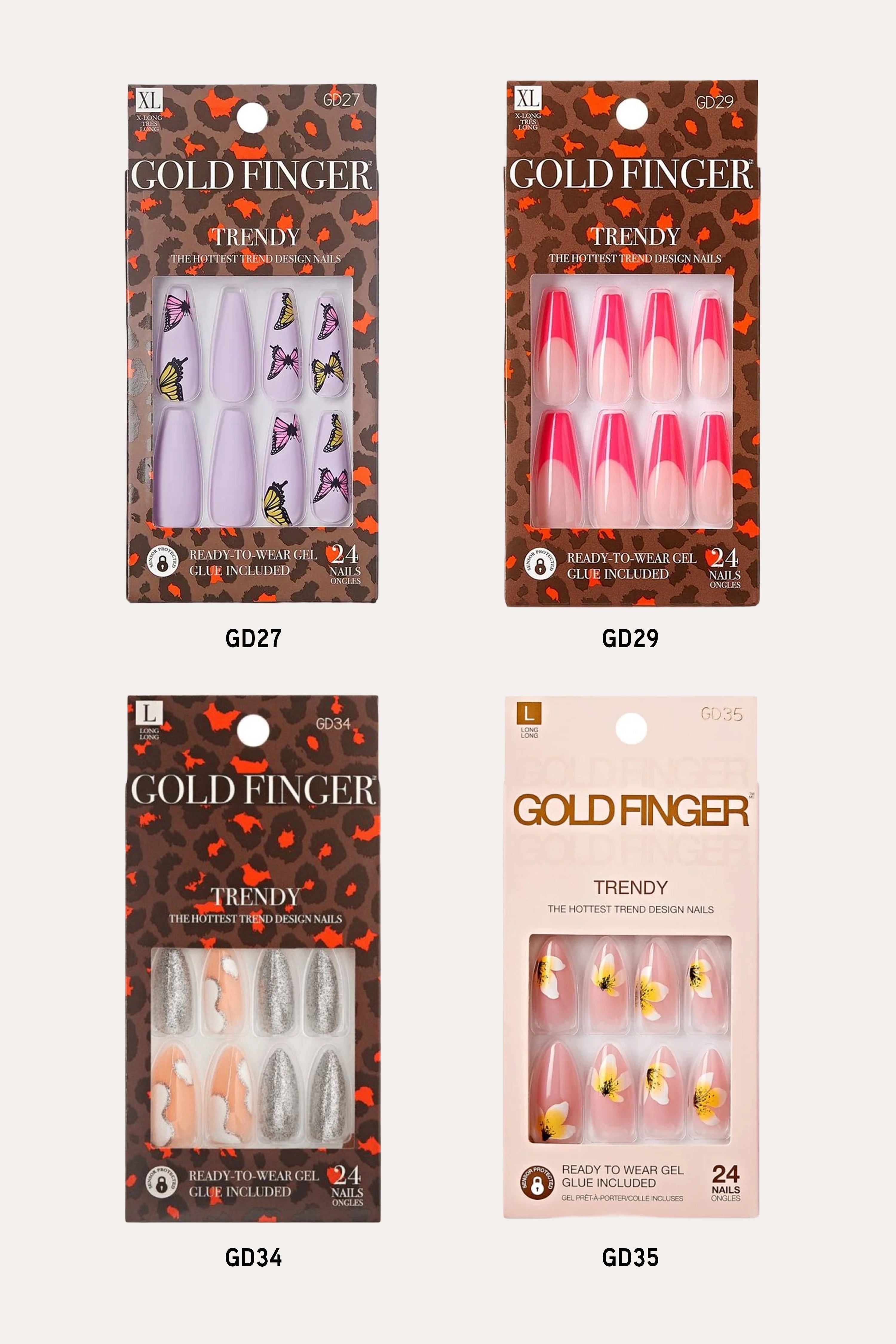 GOLD FINGER TRENDY NAILS