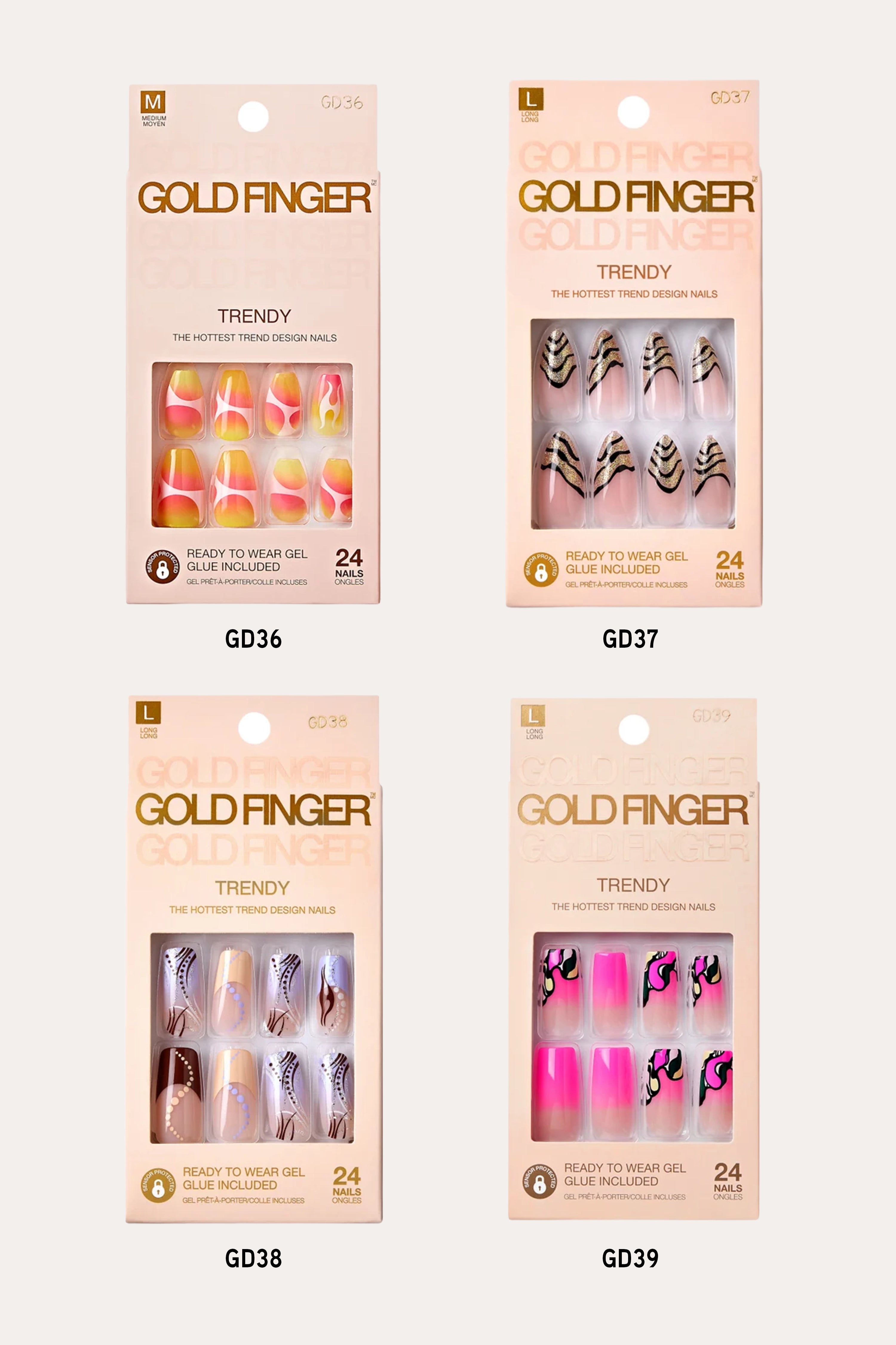 GOLD FINGER TRENDY NAILS