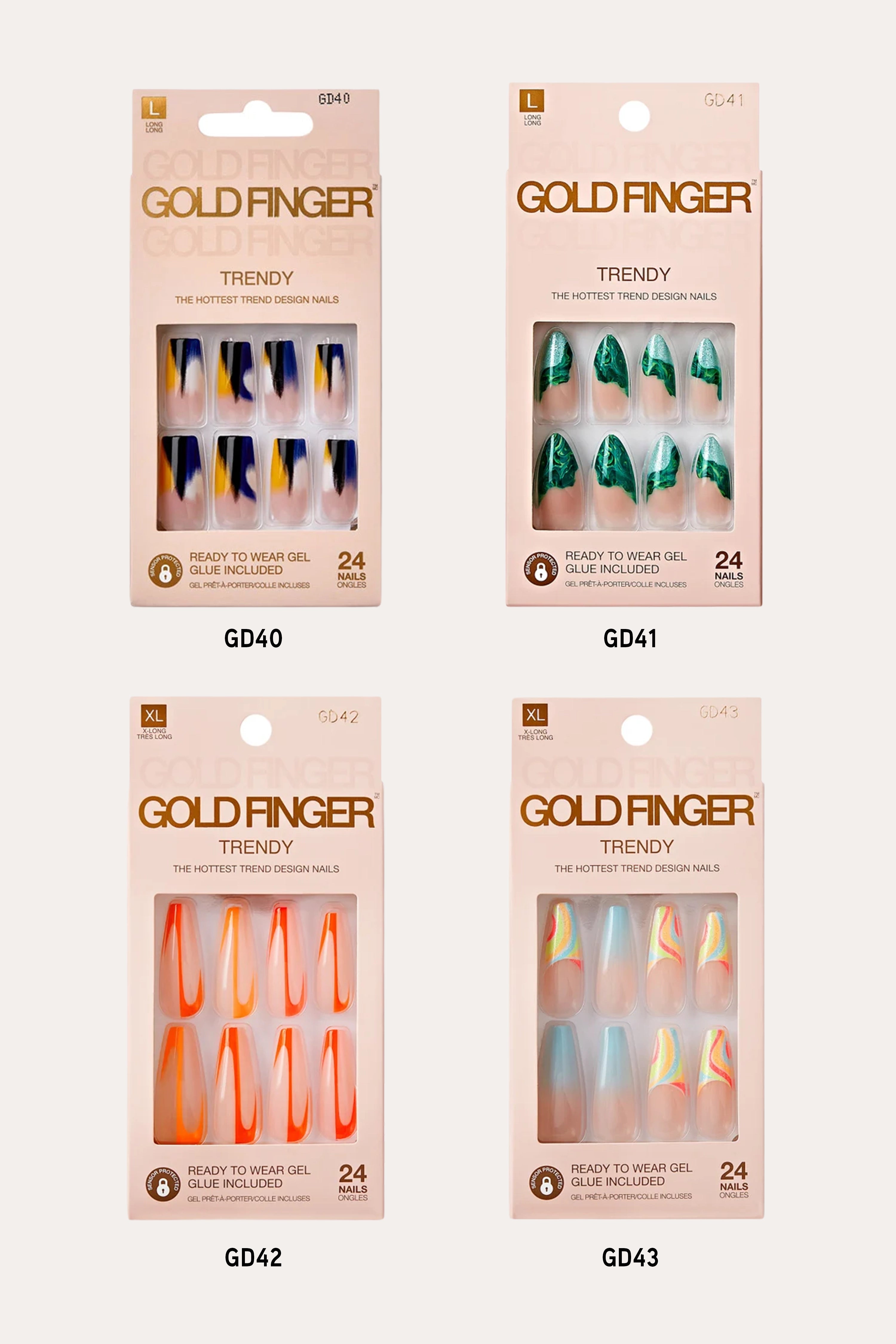 GOLD FINGER TRENDY NAILS