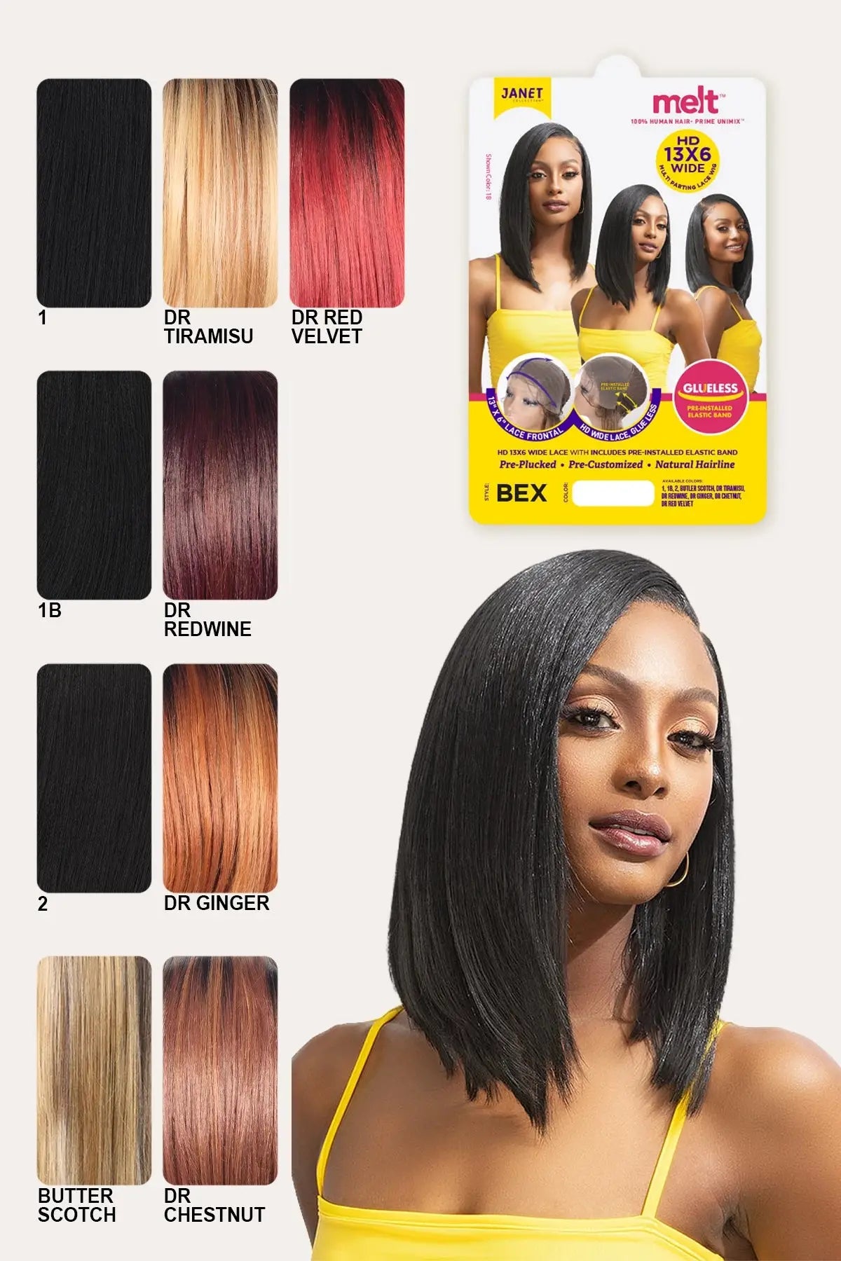 JANET MELT HD 13X6 LACE WIG -  BEX
