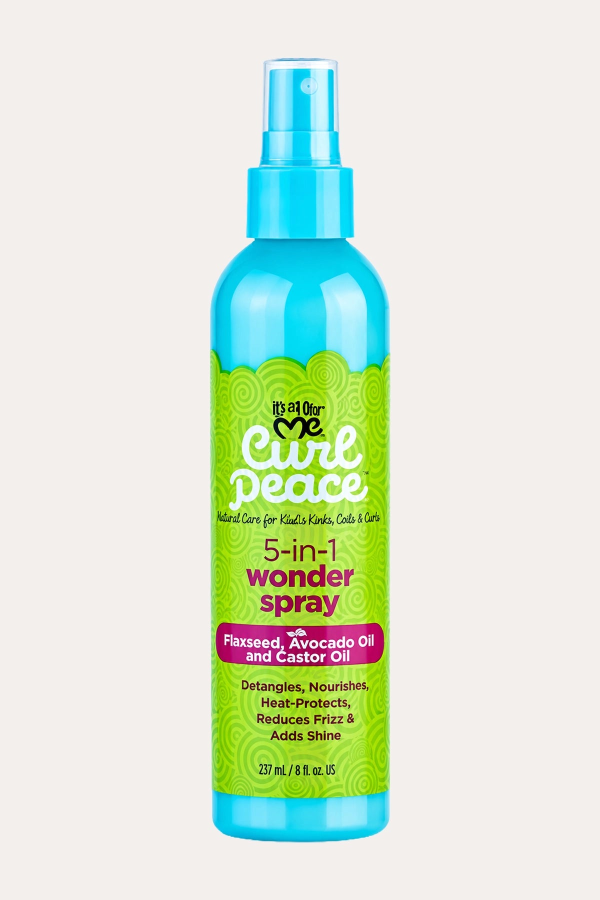 JUST FOR ME CURL PEACE 5-IN-1 WONDER SPRAY 8oz | Leave In Conditioner for Kids