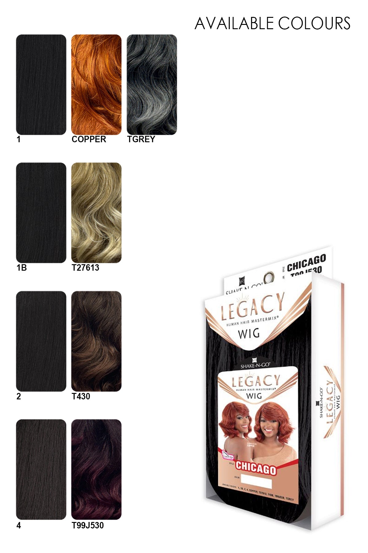 SHAKE N GO LEGACY HUMAN HAIR BLEND WIG - CHICAGO - BSW BEAUTY CANADA