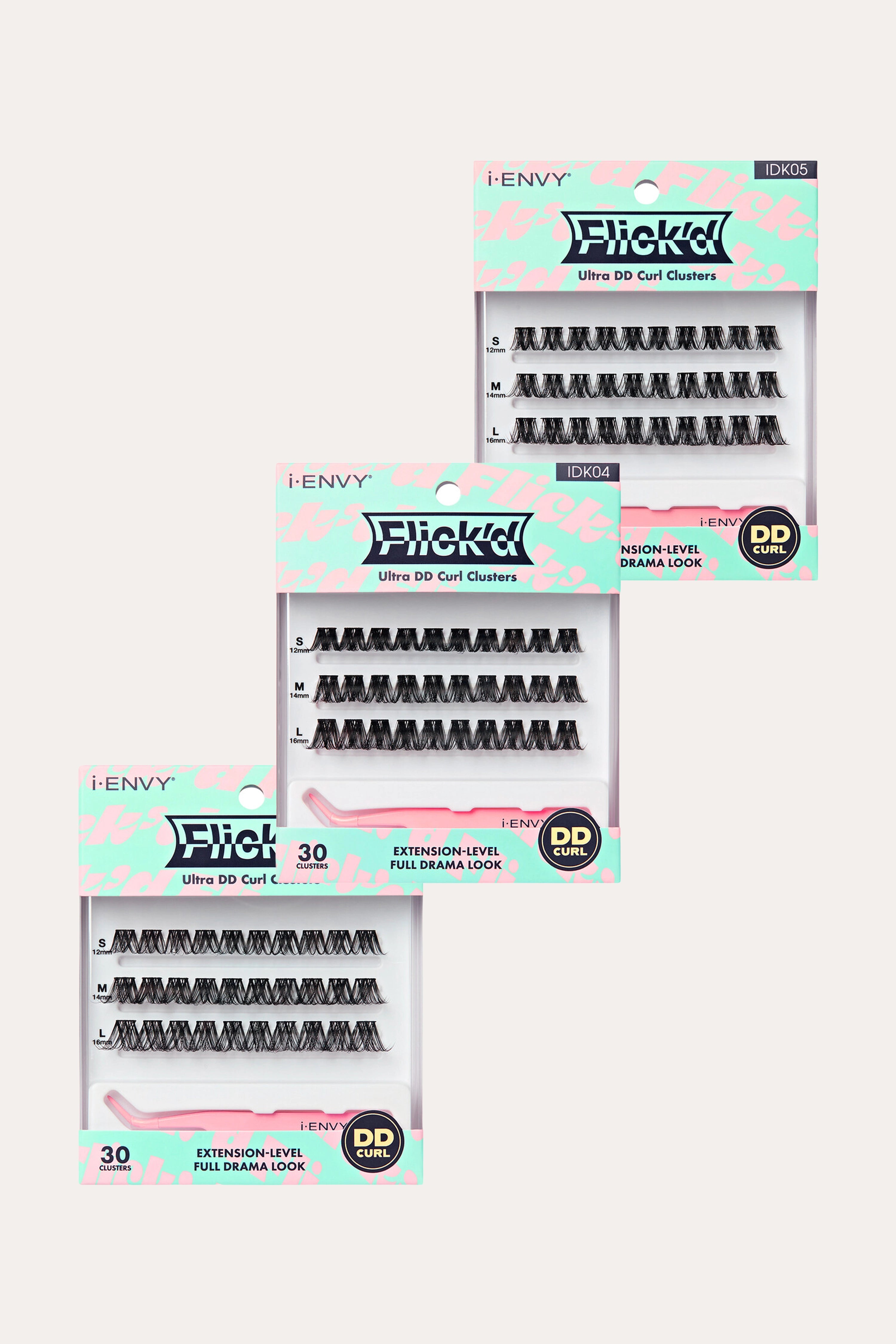 I ENVY BY KISS FLICK'D CLUSTER LASHES KIT | Indivisual False Eyelashes